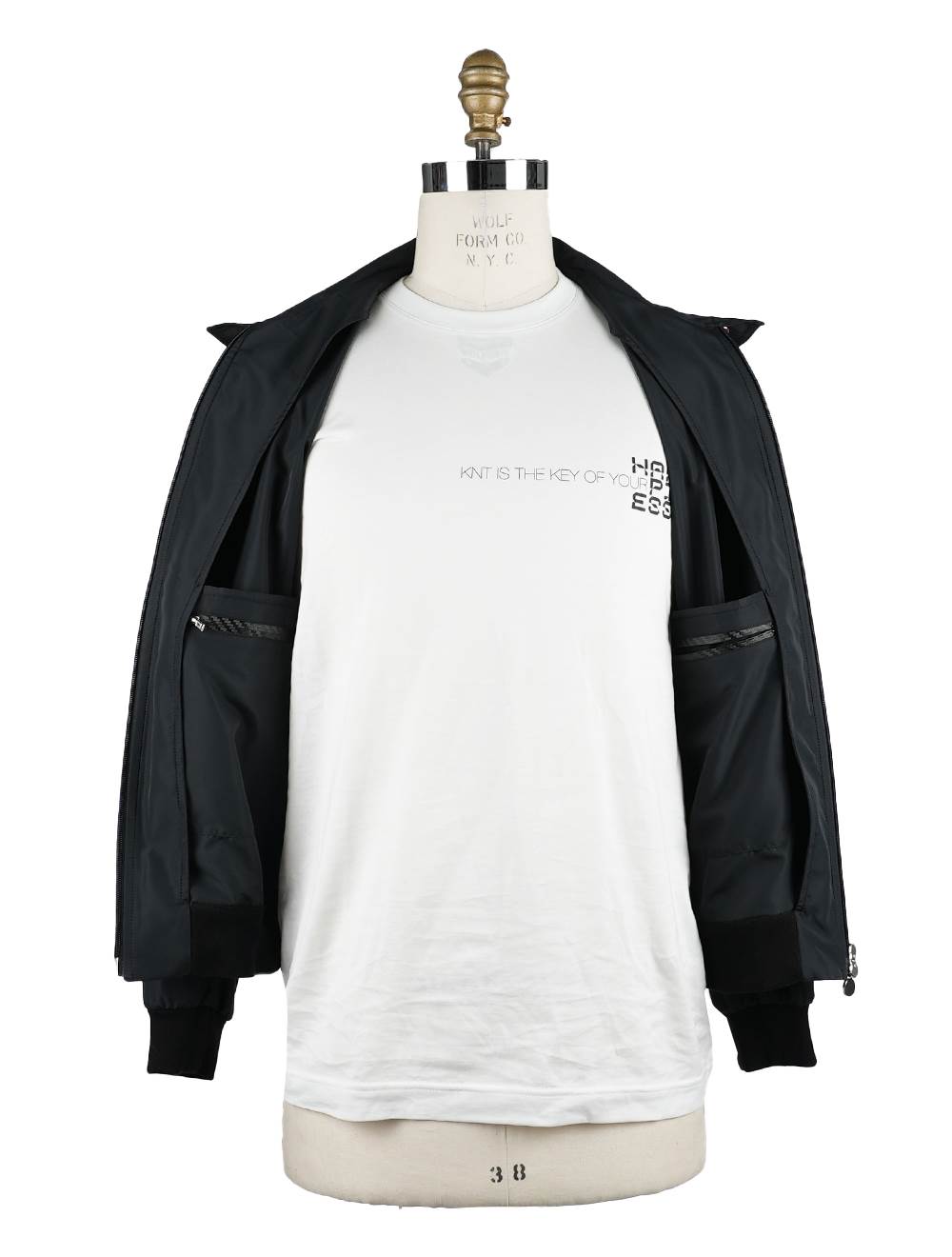 Kiton Black Pl Coat Blouson