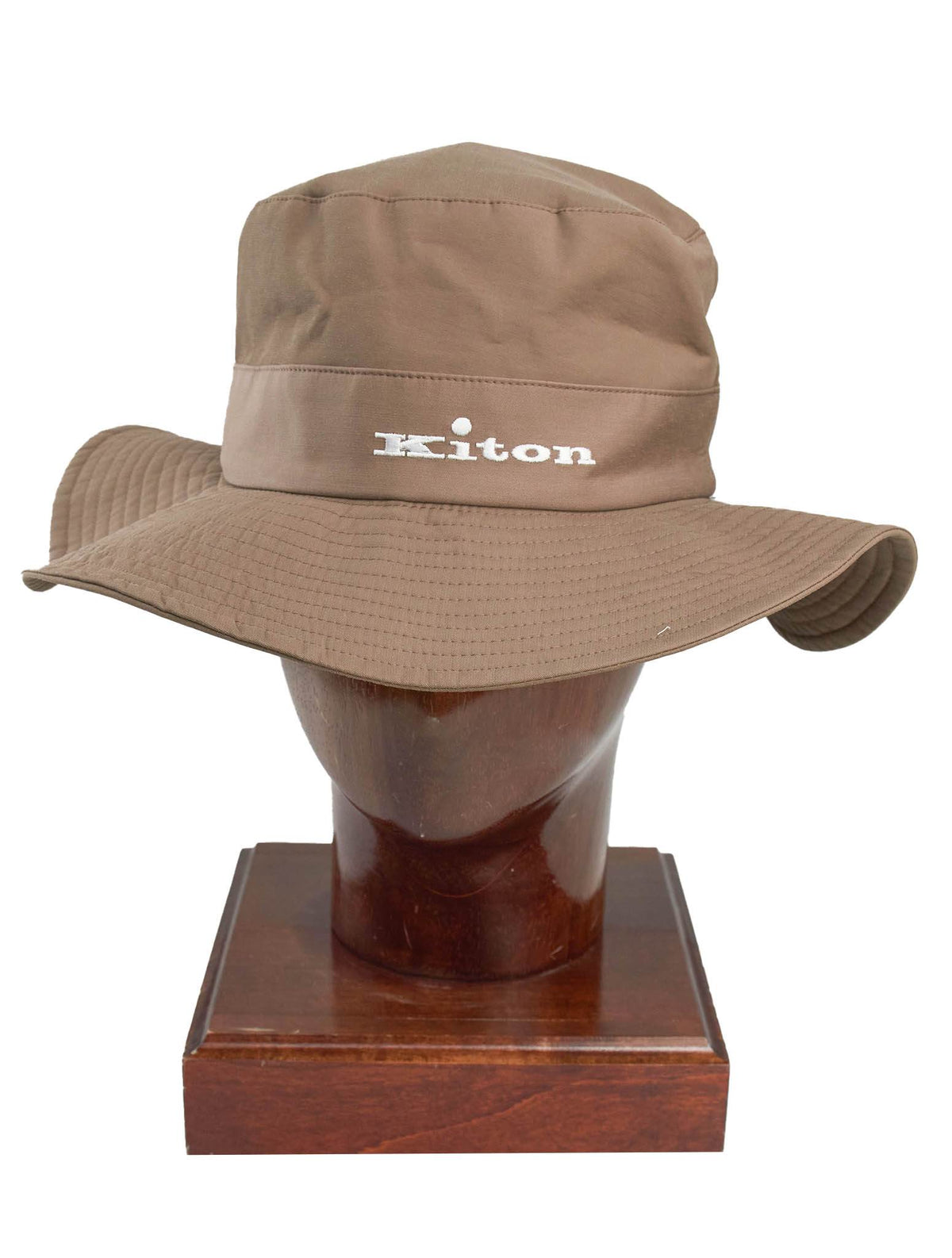 Kiton Brown Cotton Pl Hat