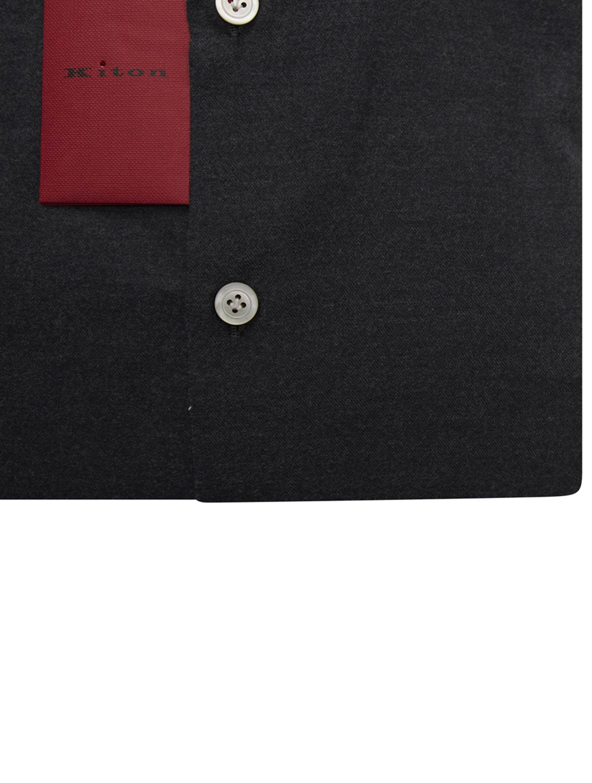 Kiton Gray Cotton Shirt