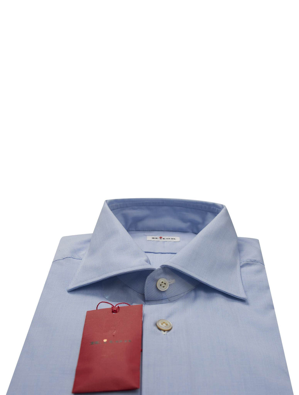 Kiton Kiton Blue White Cotton Shirt Blue / White 001