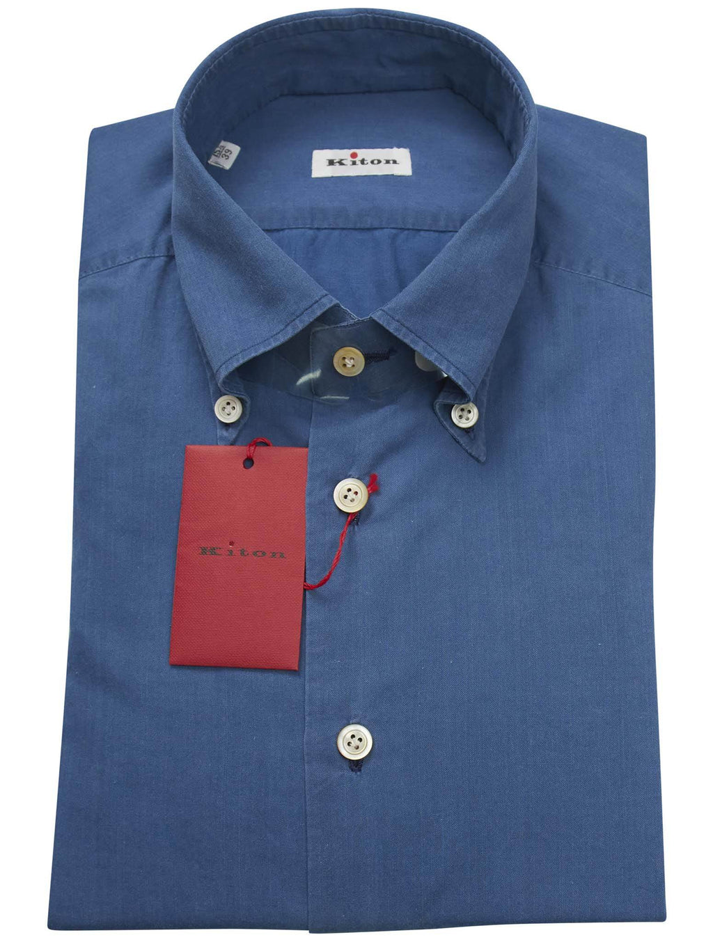 Kiton Kiton Blue Cotton Shirt Blue 000