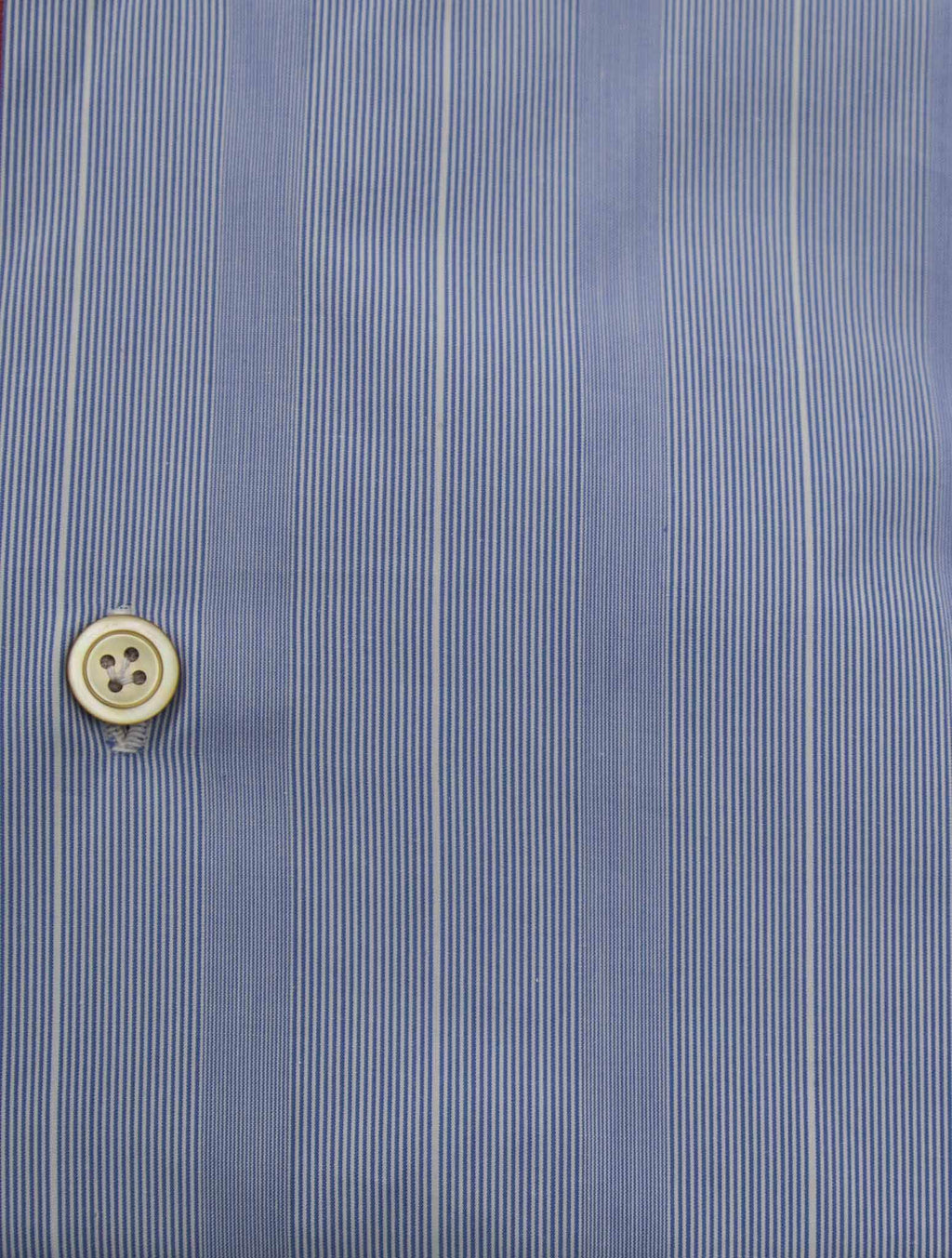 Kiton Blue White Cotton Shirt