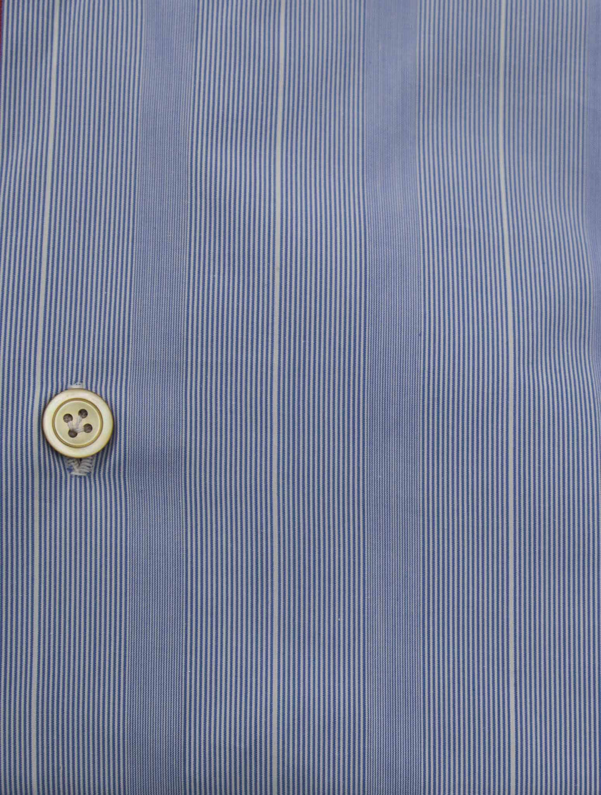 Kiton Blue White Cotton Shirt