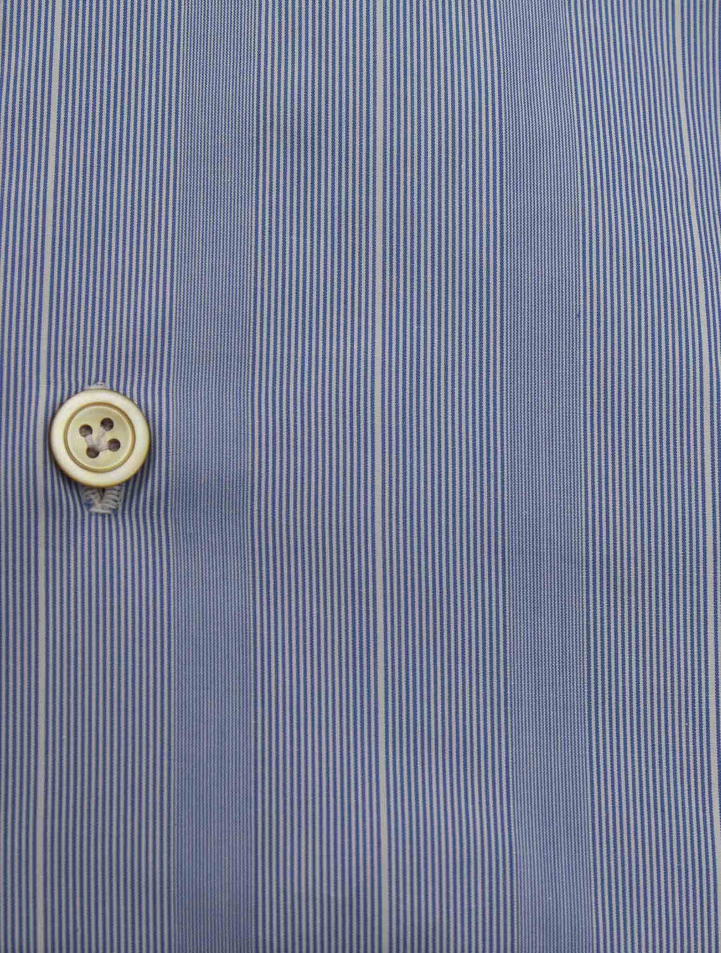 Kiton Blue White Cotton Shirt