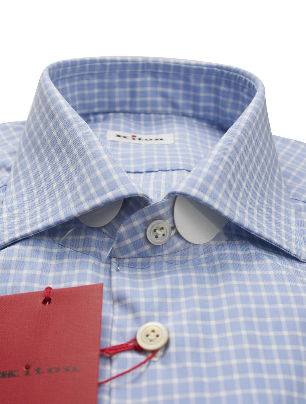 Kiton Kiton Blue White Cotton Shirt Blue / White 001