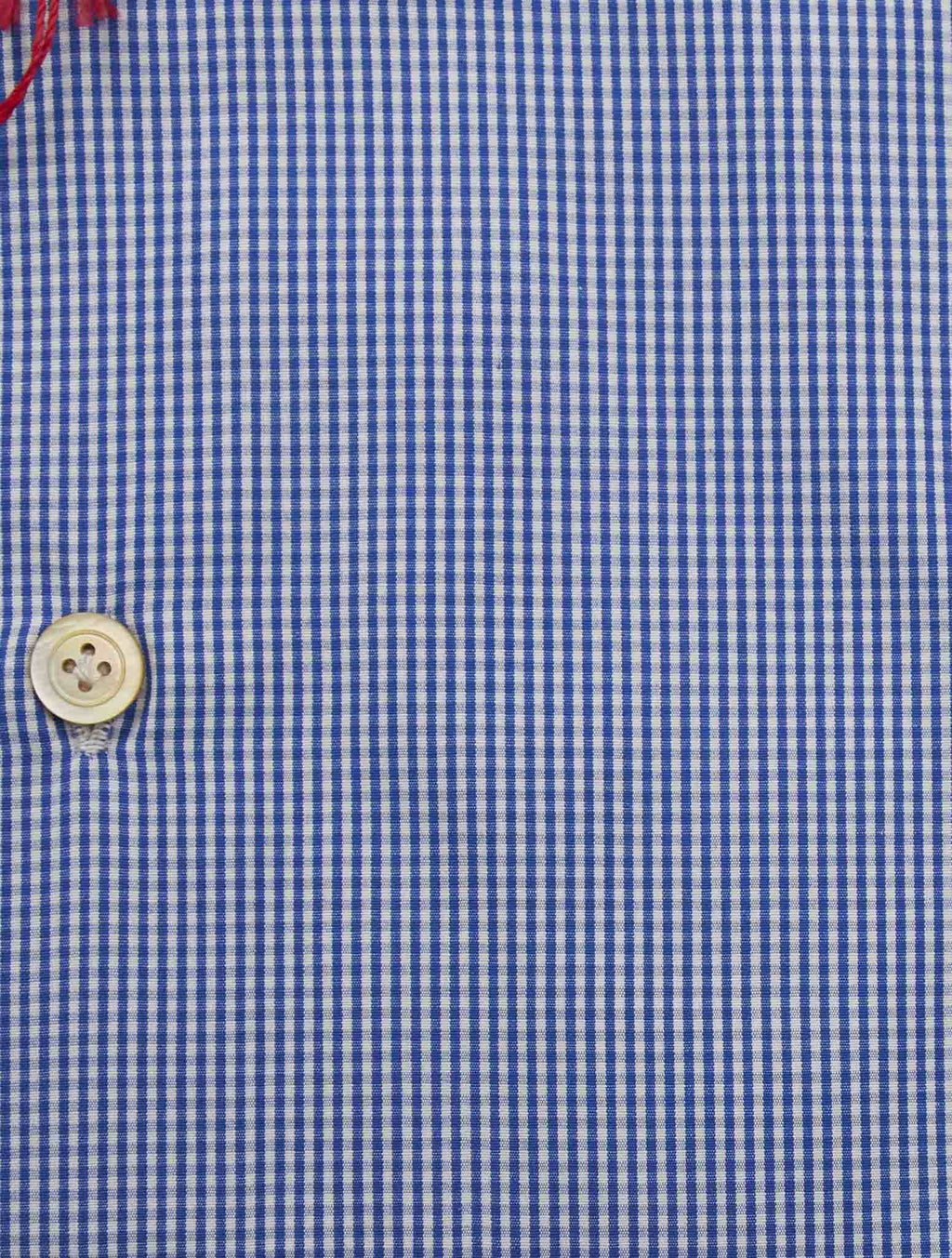 Kiton Blue White Cotton Shirt