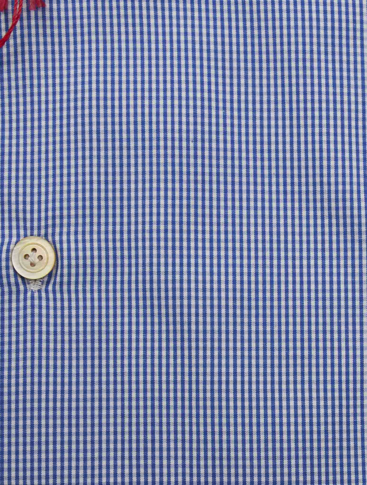 Kiton Blue White Cotton Shirt