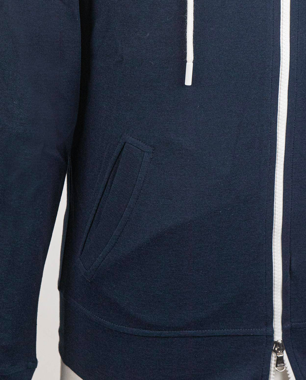 Barba Napoli Blue Cotton Pa Sweater Full Zip