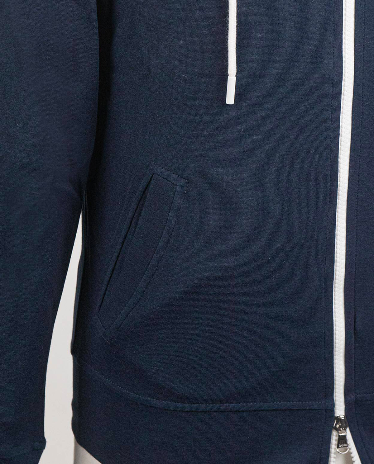 Barba Napoli Blue Cotton Pa Sweater Full Zip