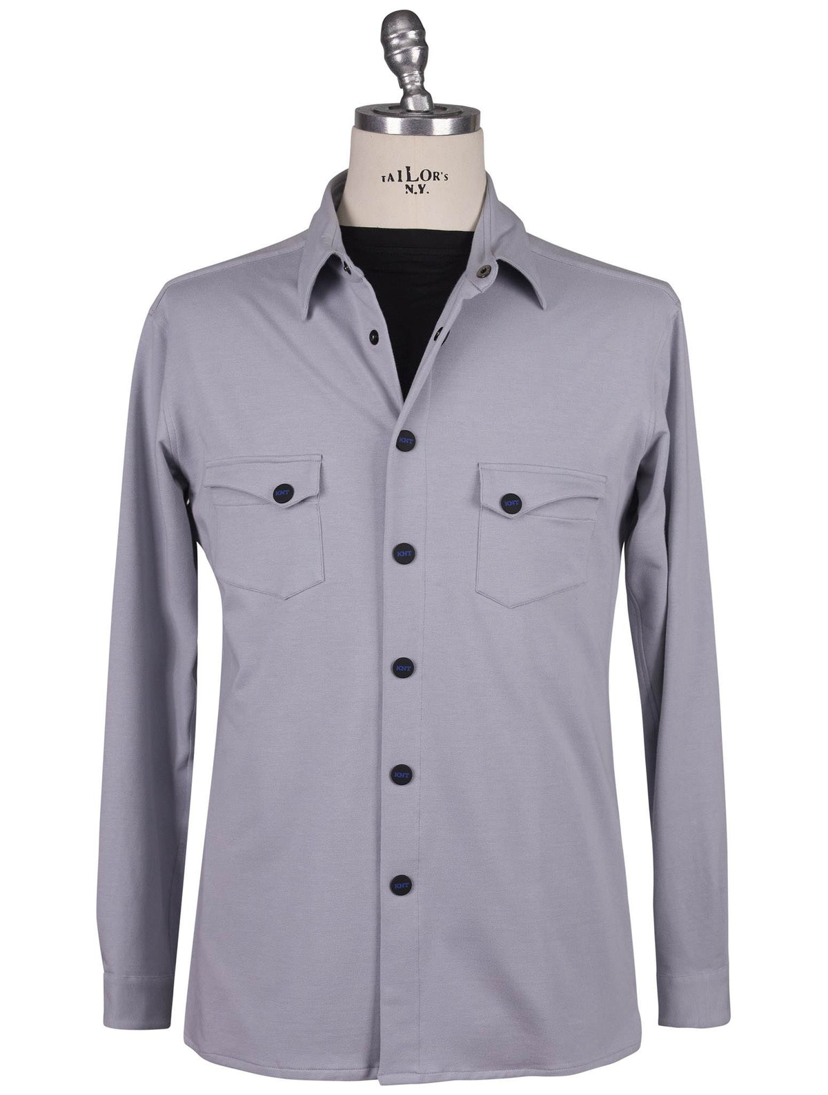 Kiton Knt Gray Cotton Ea Overshirt
