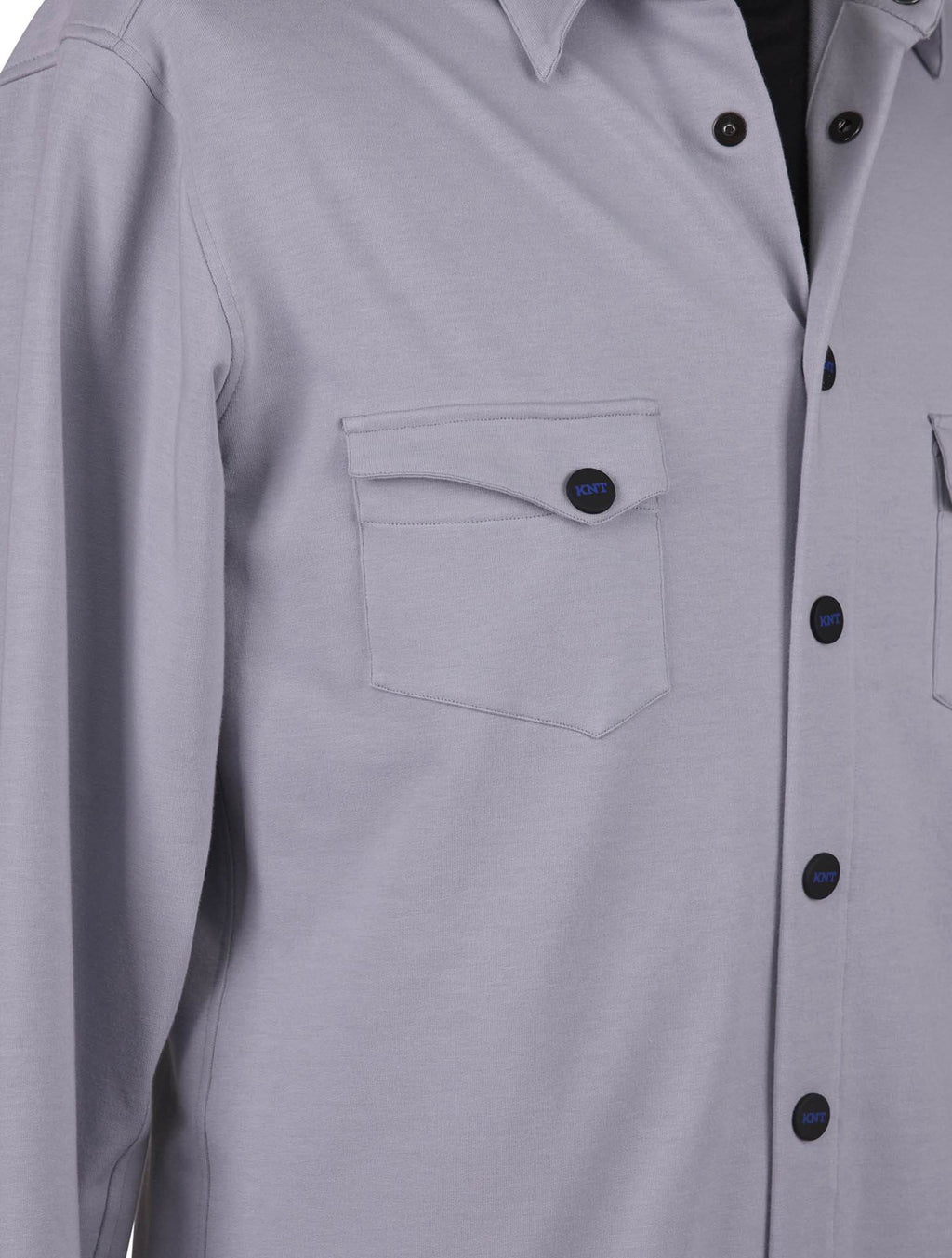 Kiton Knt Gray Cotton Ea Overshirt