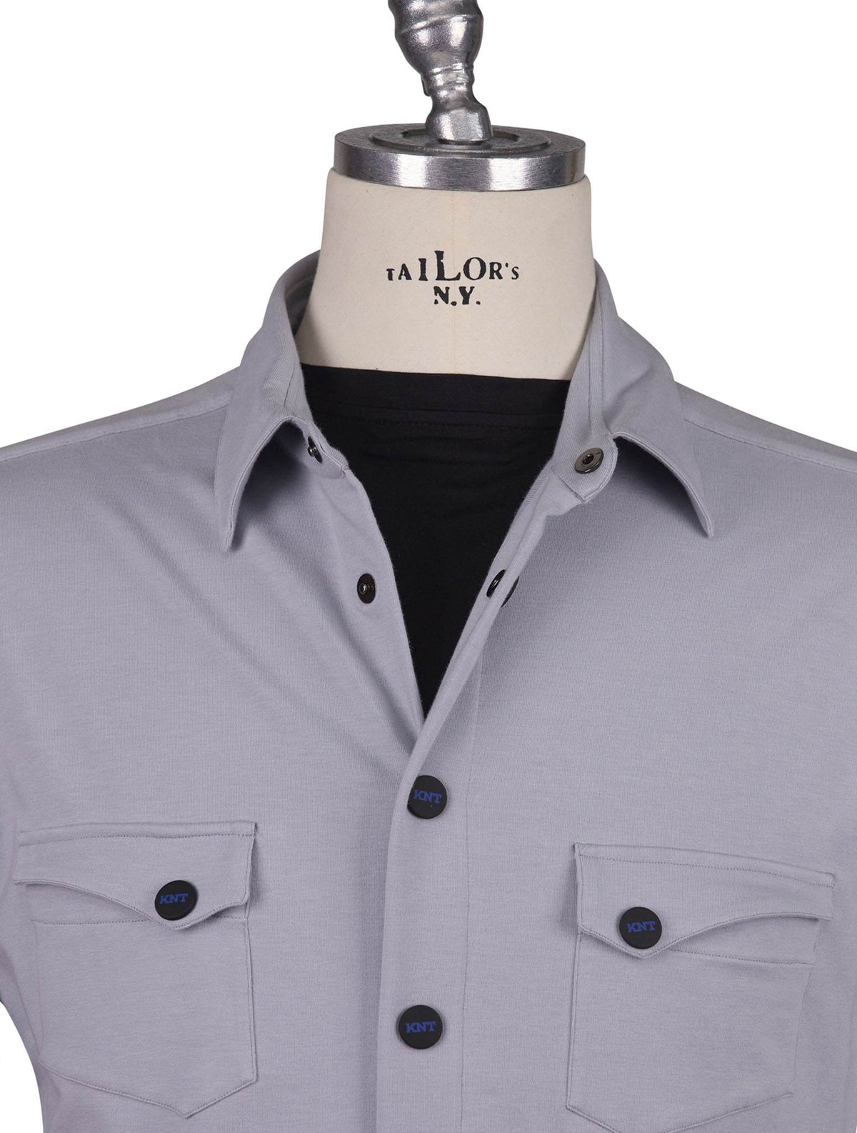 Kiton Knt Gray Cotton Ea Overshirt