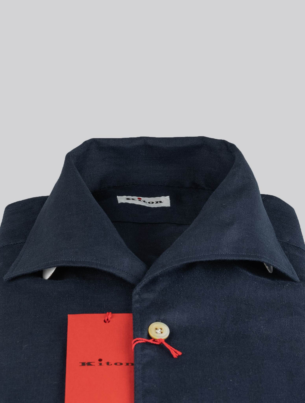 Kiton Kiton Blue Linen Shirts Blue 001