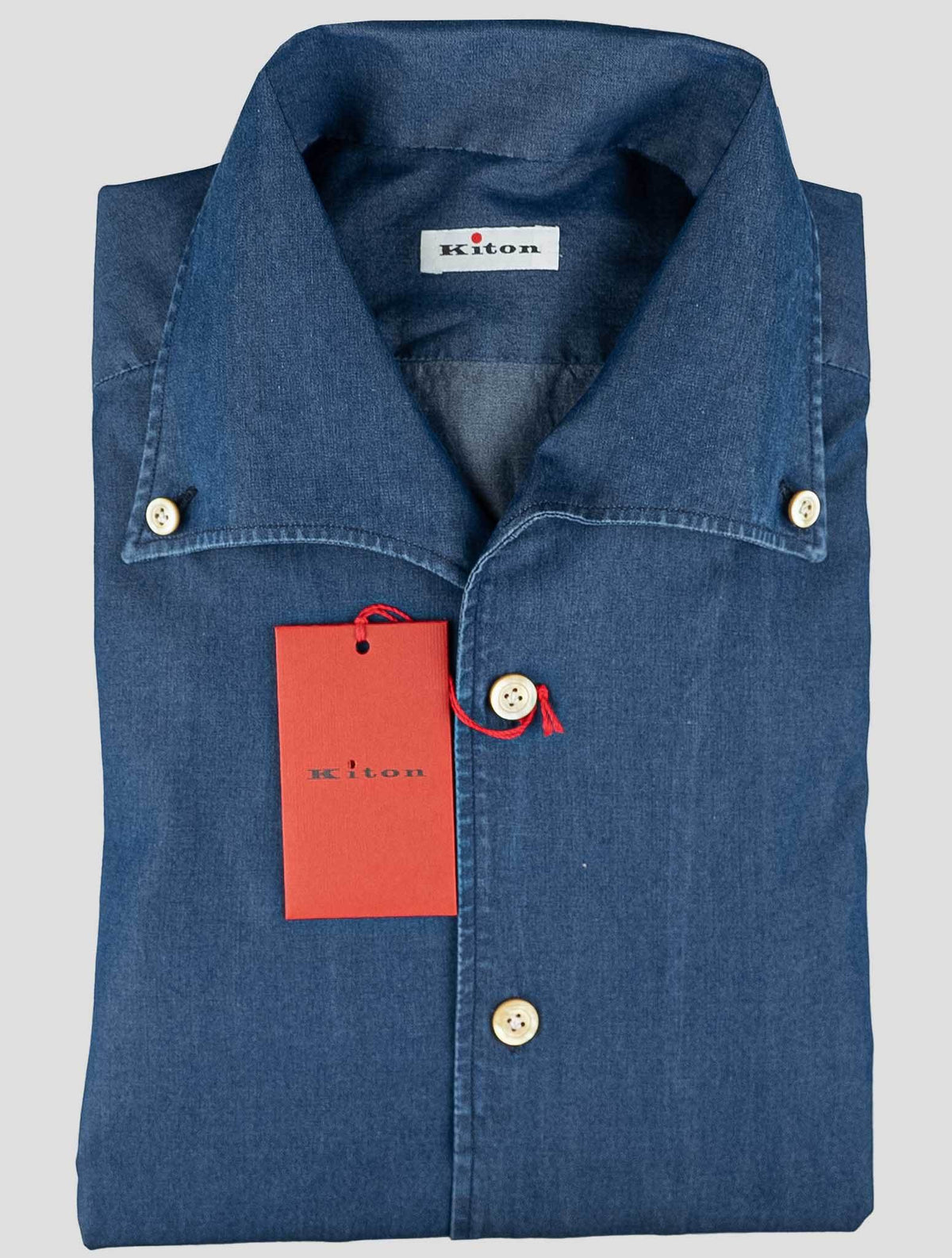 Kiton Kiton Denim Cotton Shirt Denim 000