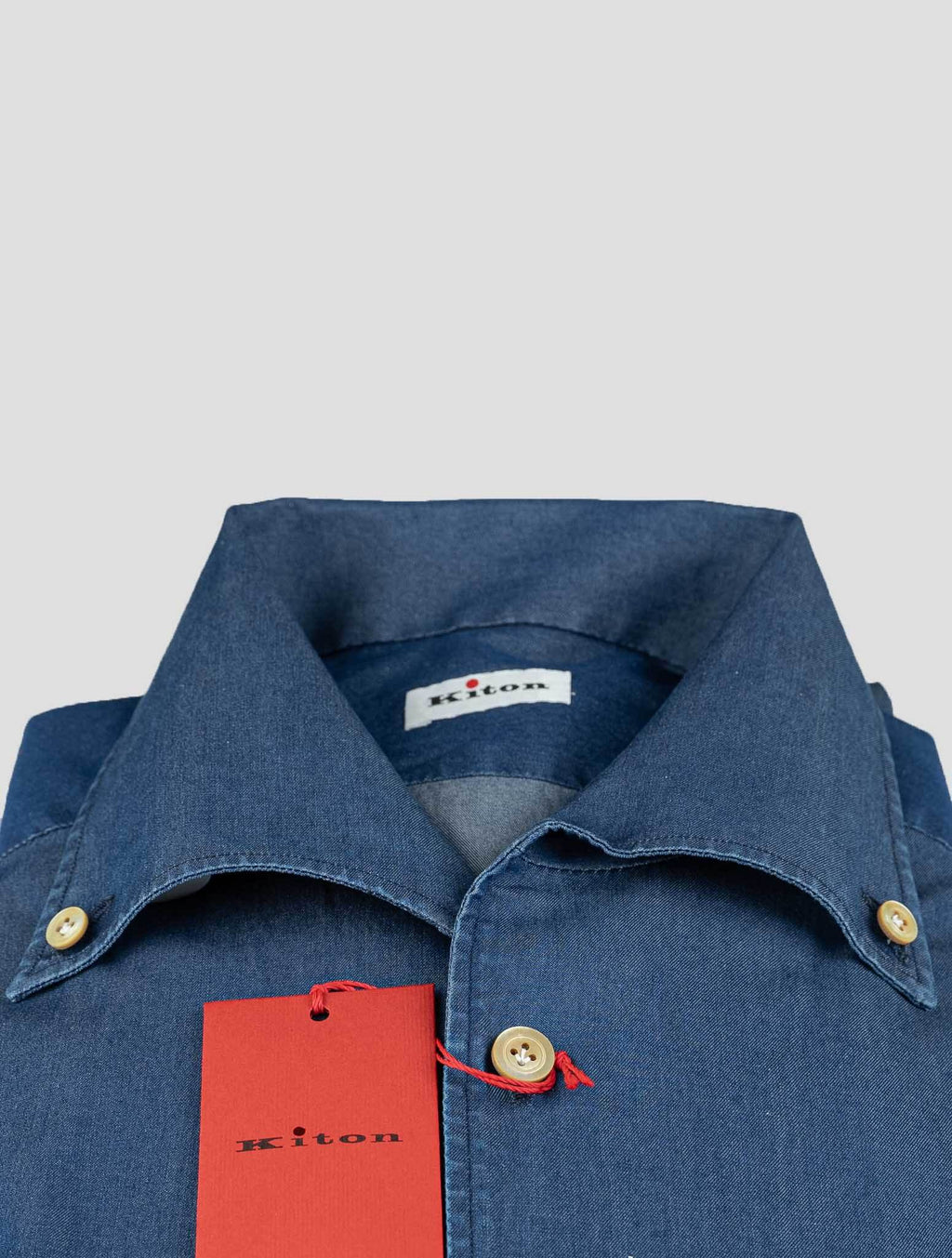 Kiton Kiton Denim Cotton Shirt Denim 001
