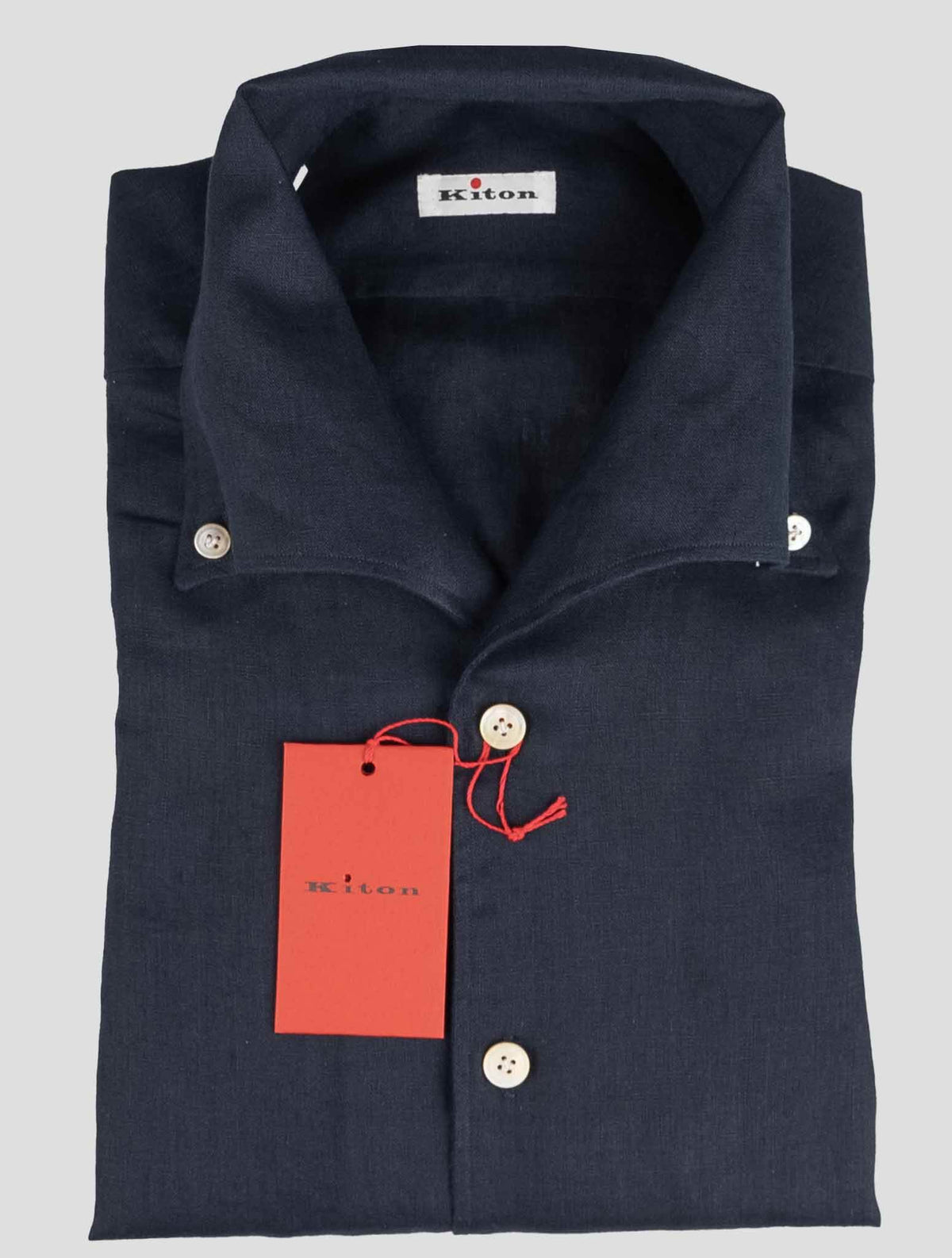 Kiton Kiton Blue Navy Linen Shirt Blue Navy 000