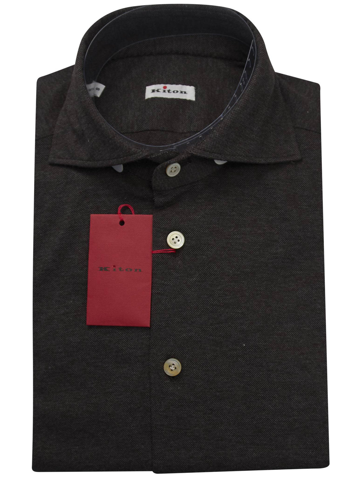 Kiton Kiton Gray Cotton Shirt Gray 000
