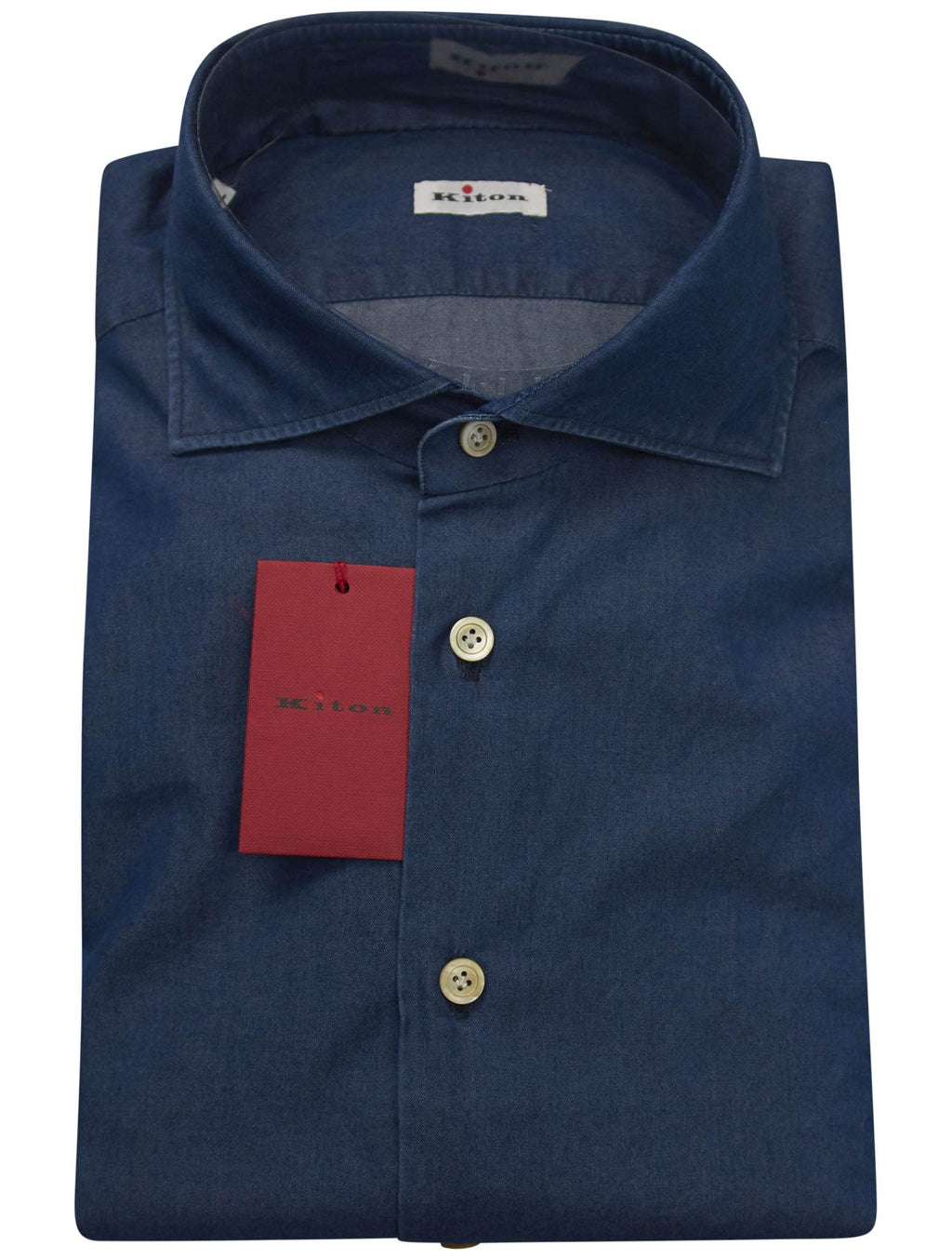 Kiton Kiton Blue Cotton Shirt Blue 000