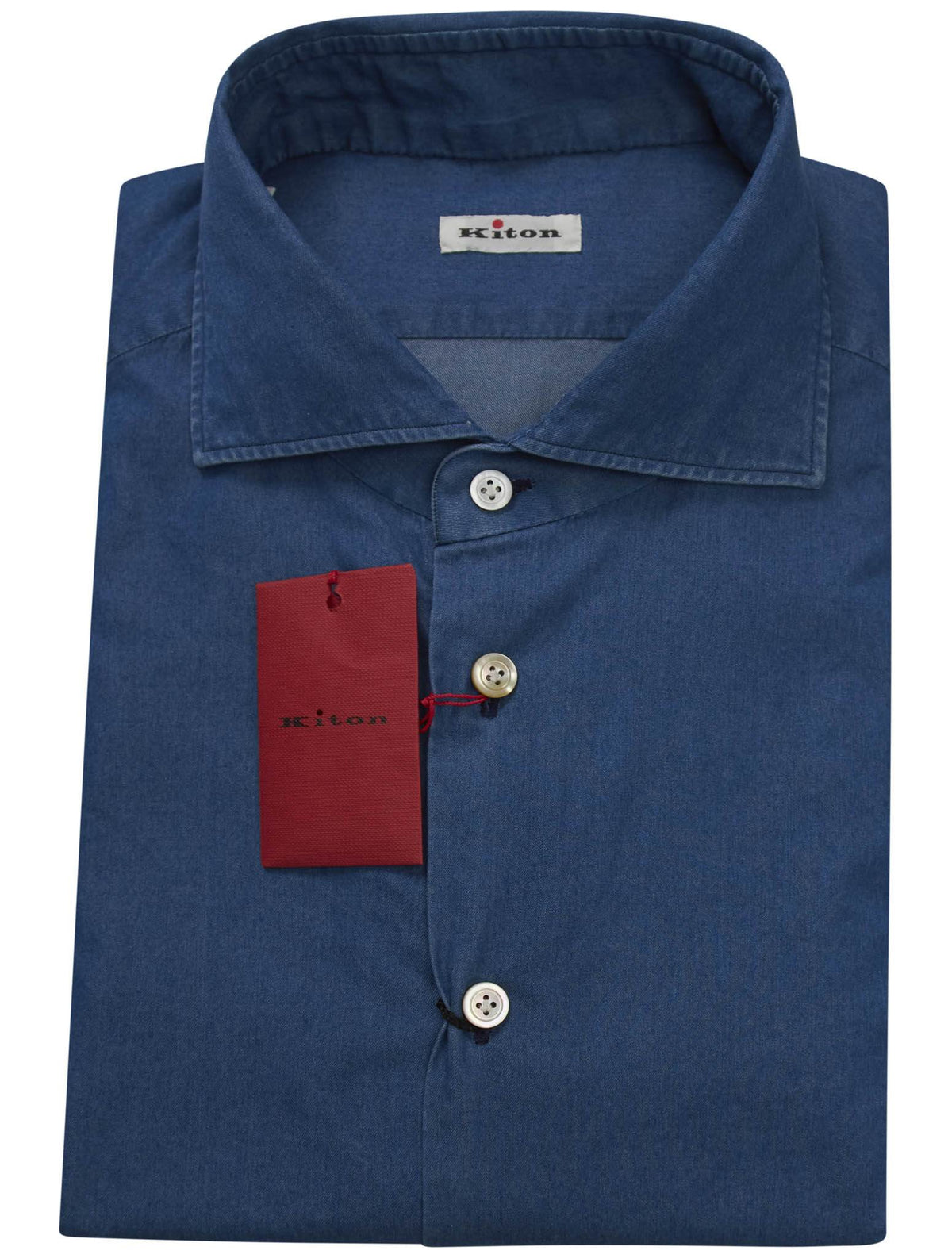 Kiton Kiton Blue Cotton Shirt Blue 000