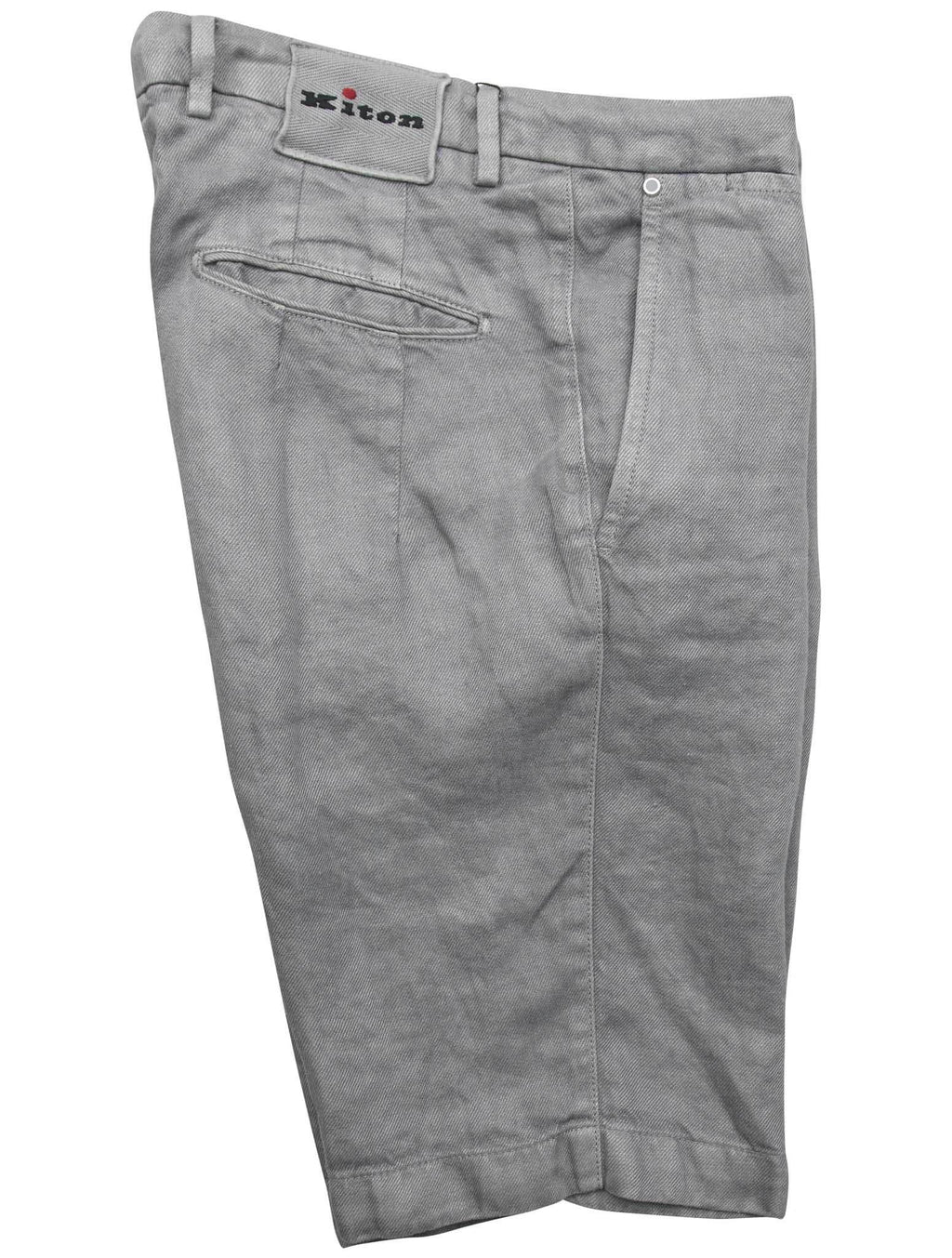 Kiton Gray Linen Short Pants