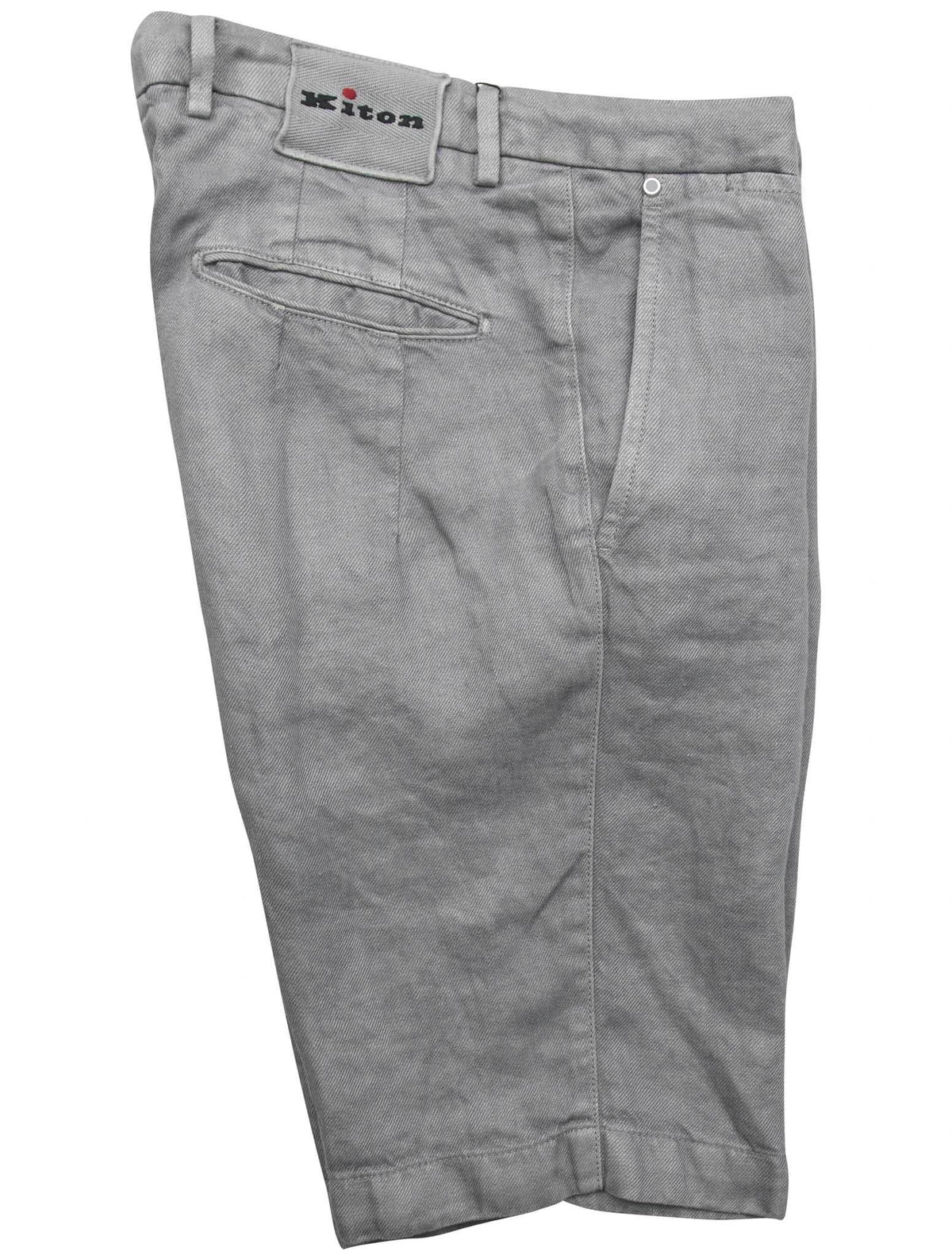 Kiton Kiton Gray Linen Short Pants Gray 000