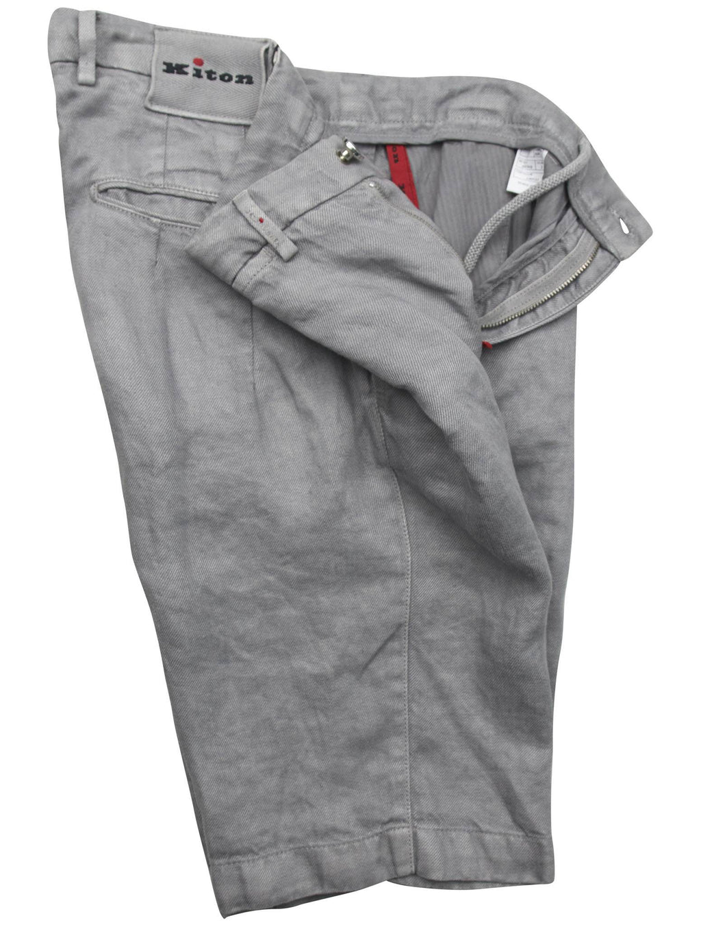 Kiton Kiton Gray Linen Short Pants Gray 001