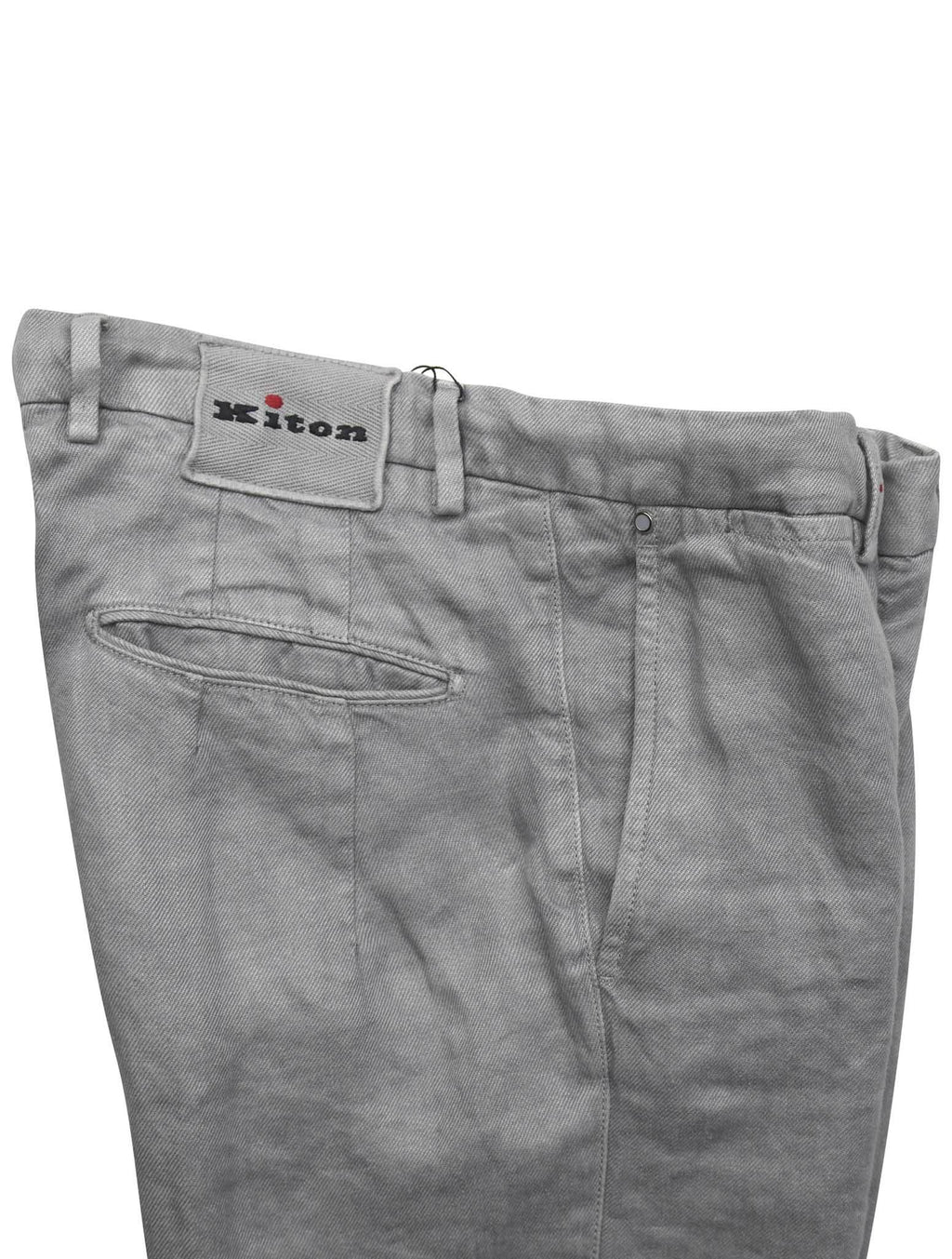 Kiton Gray Linen Short Pants