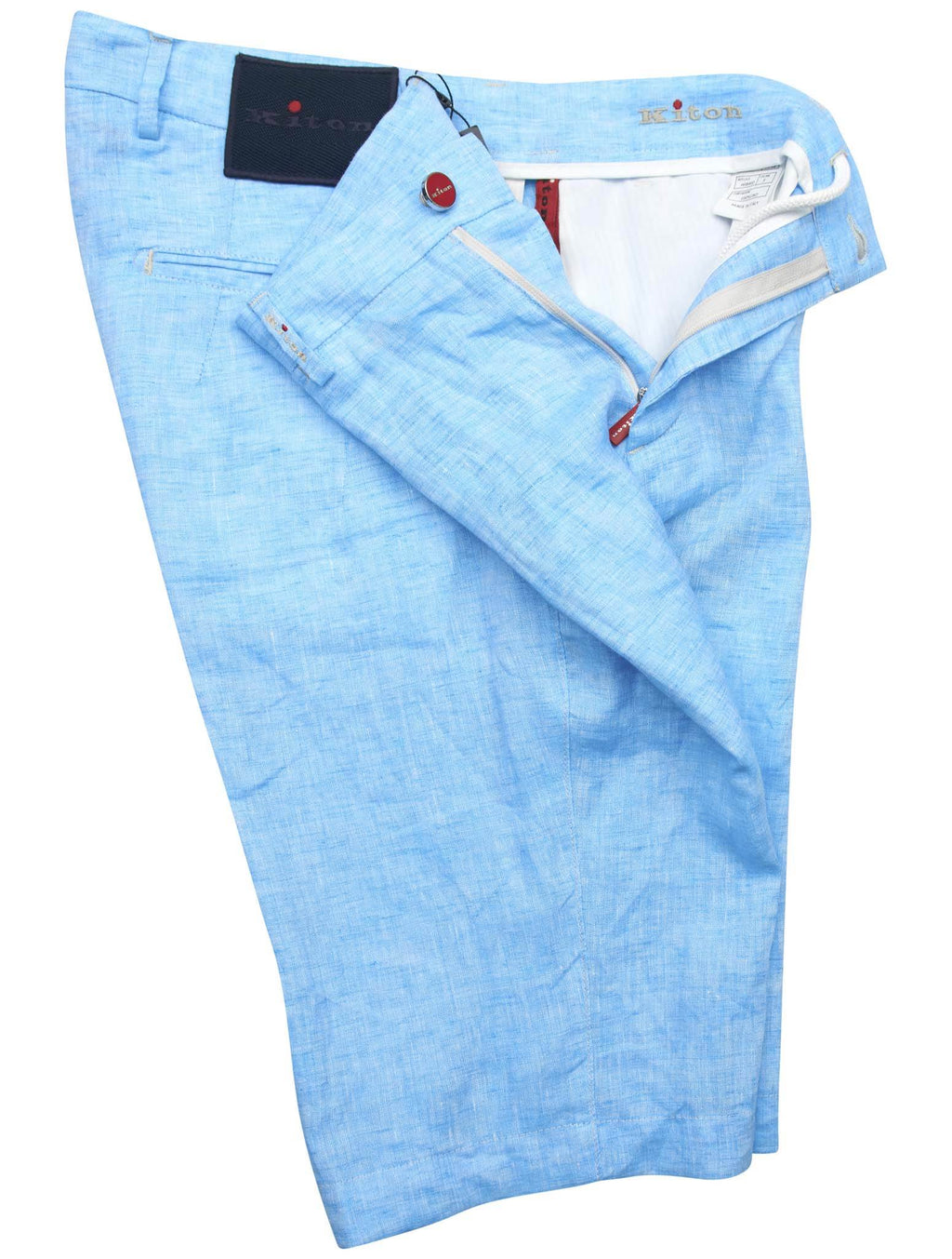 Kiton Kiton Light Blue Linen Short Pants Light Blue 001