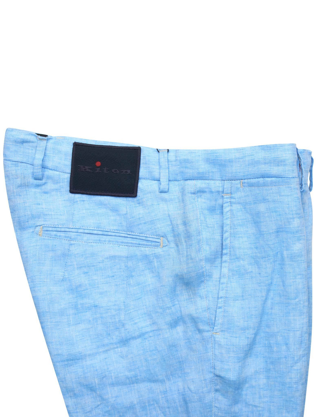 Kiton Light Blue Linen Short Pants
