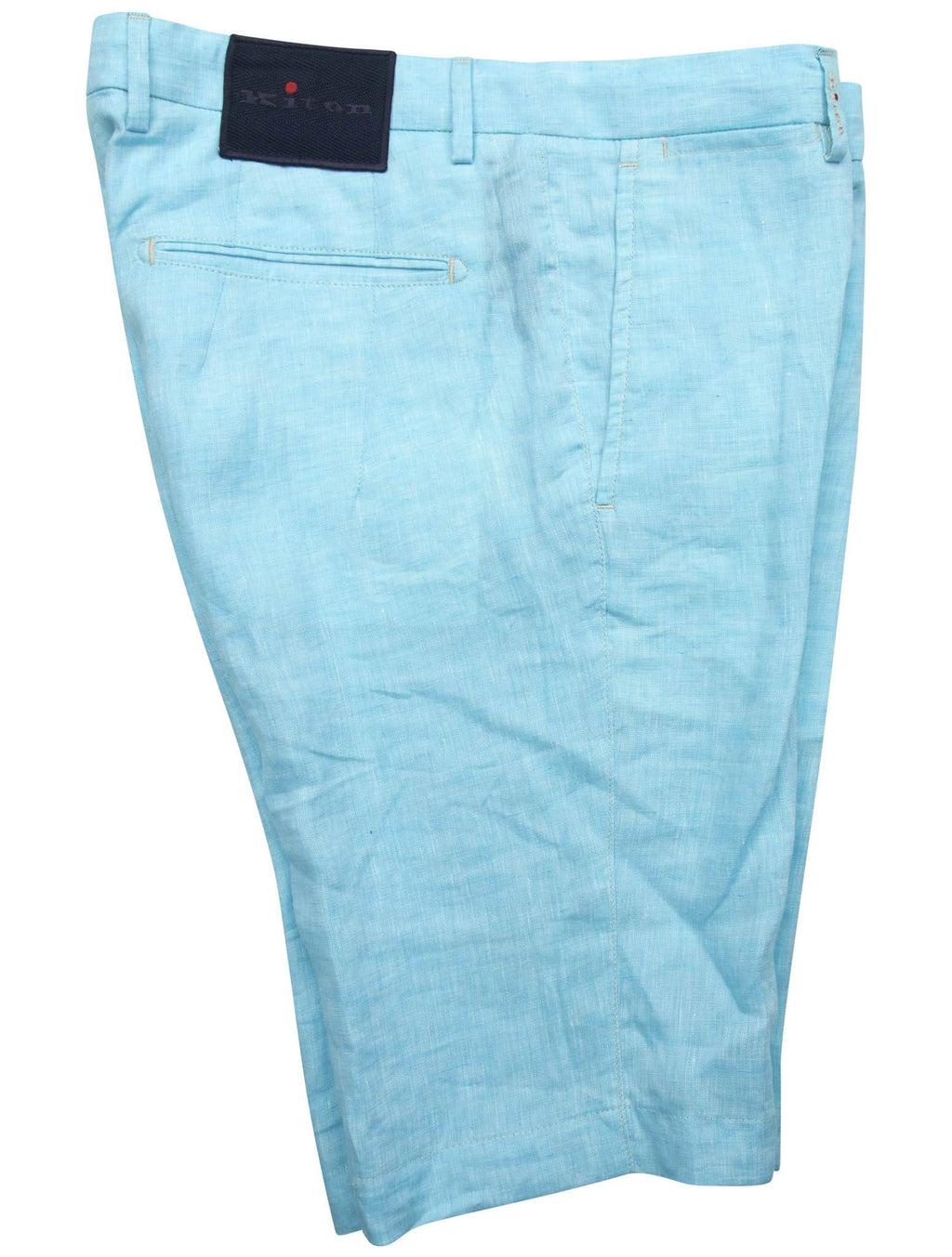 Kiton Light Blue Linen Short Pants
