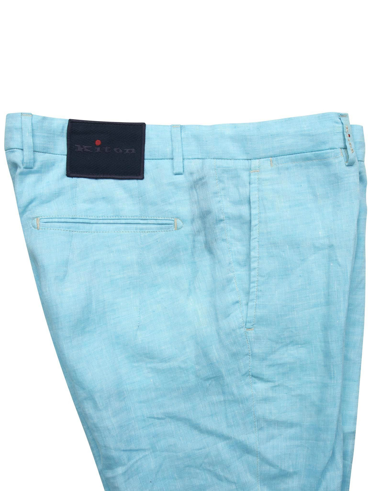 Kiton Light Blue Linen Short Pants