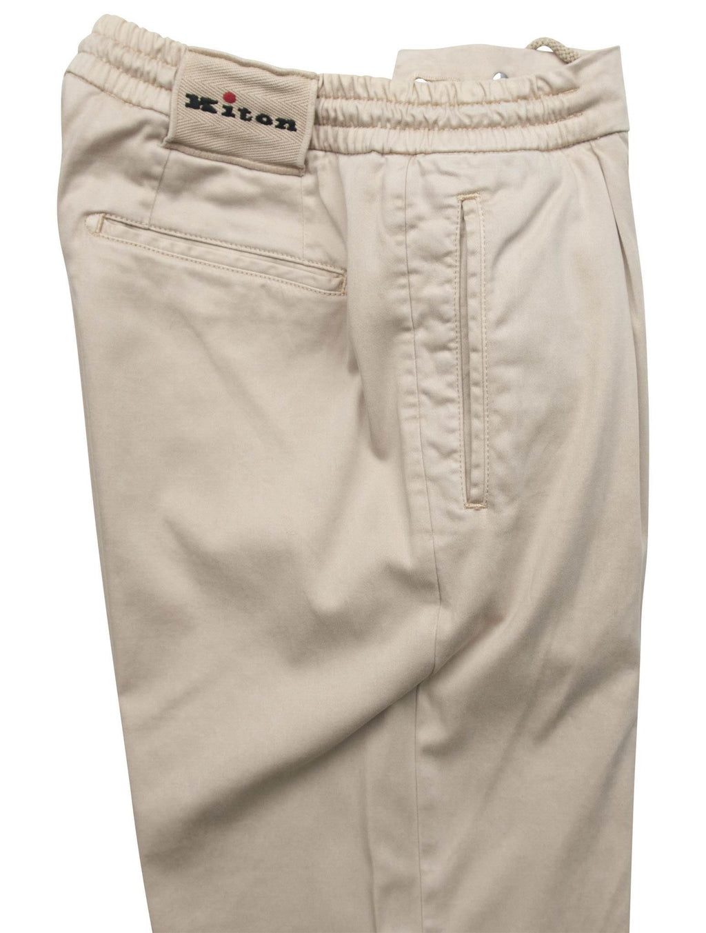 Kiton Beige Ly Cotton Ea Pants