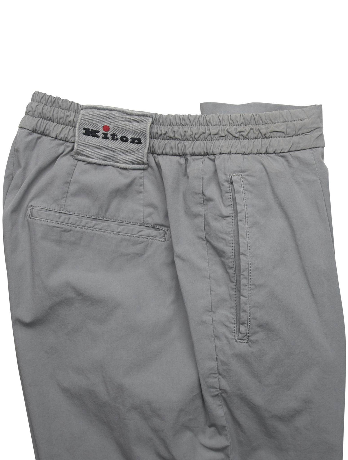 Kiton Gray Cotton Ea Pants