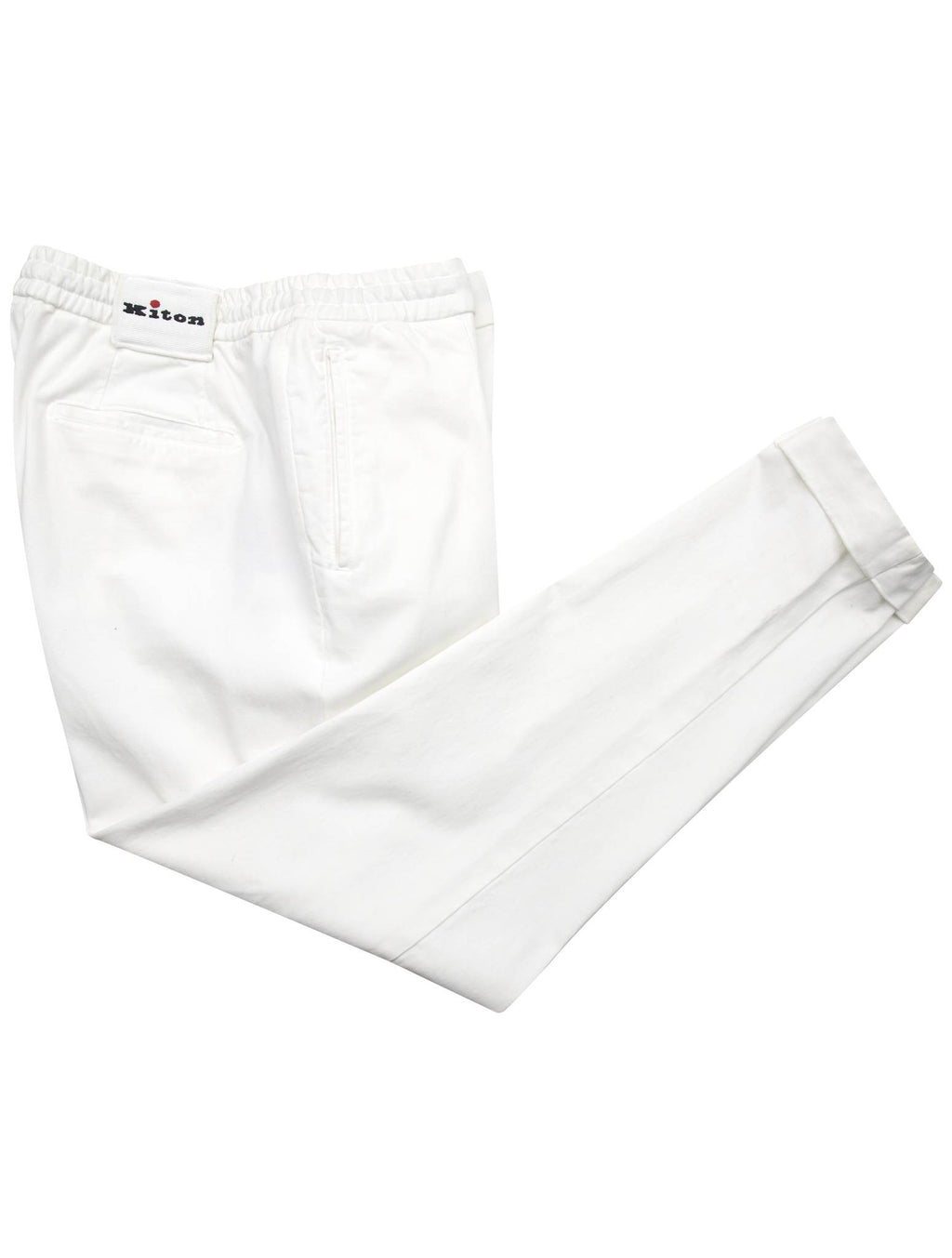 Kiton Kiton White Lyocell Cotton Ea Pants White 000