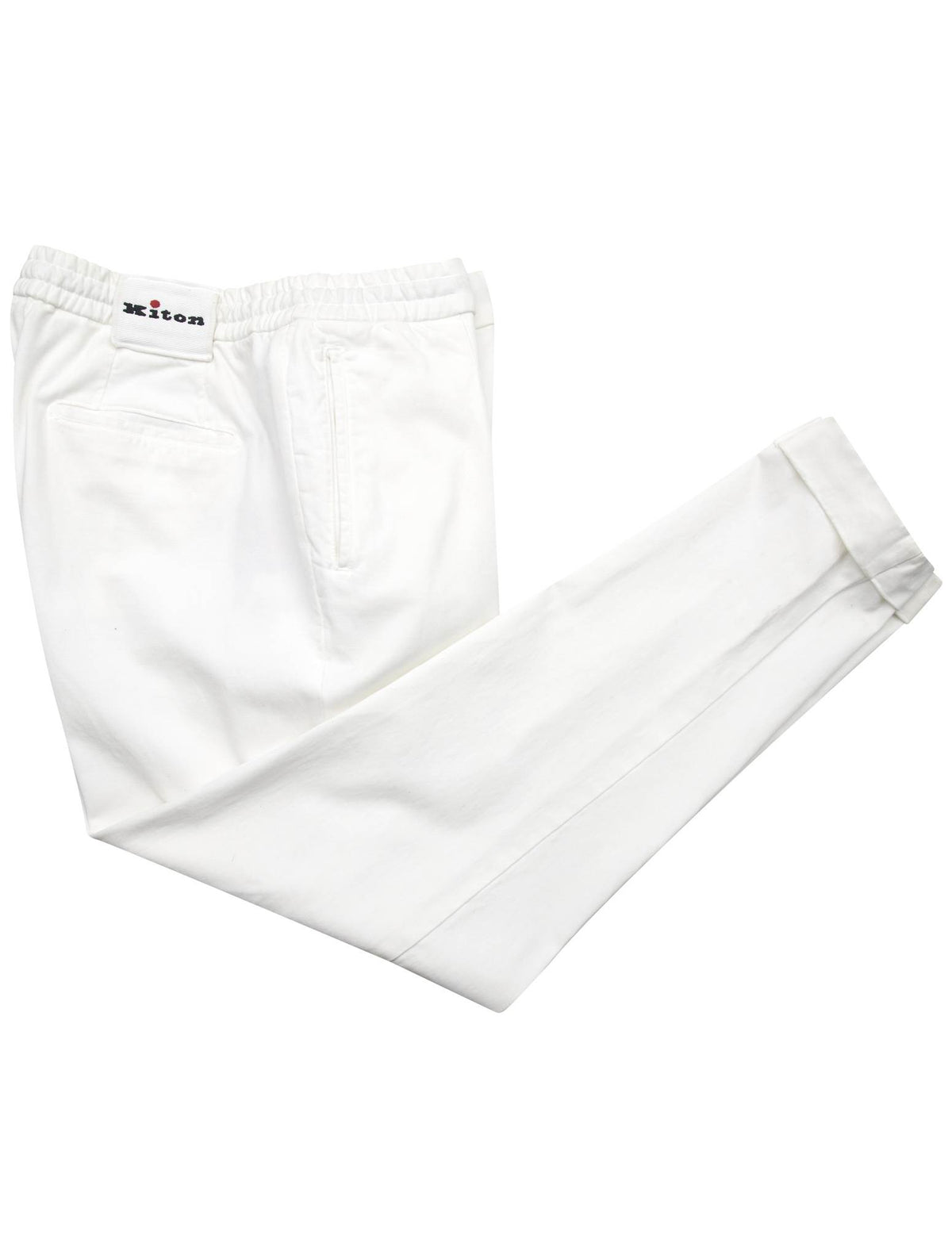 Kiton Kiton White Lyocell Cotton Ea Pants White 000