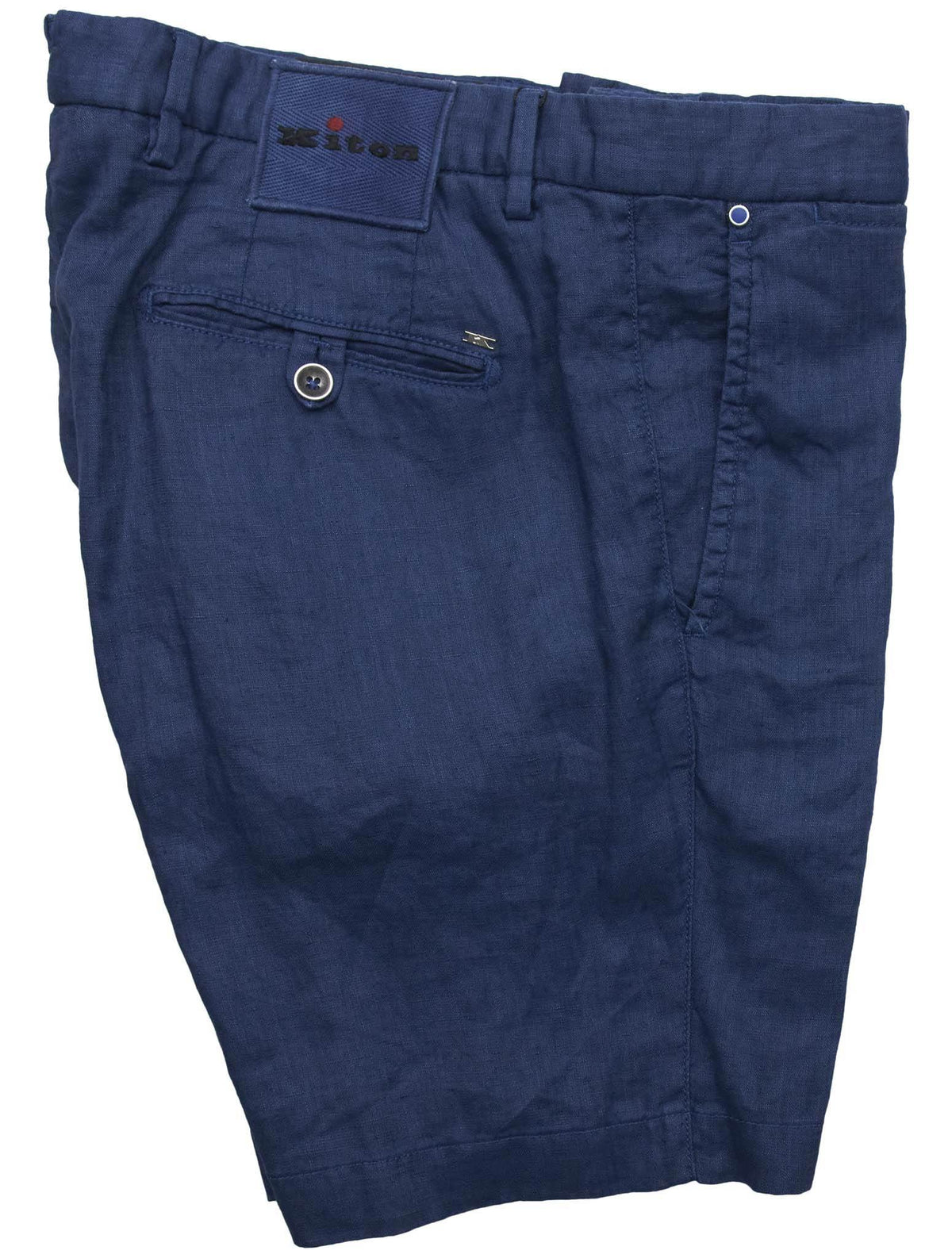 Kiton Blue Linen Ea Short Pants