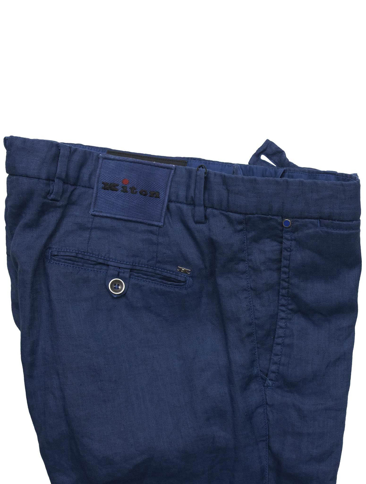 Kiton Blue Linen Ea Short Pants