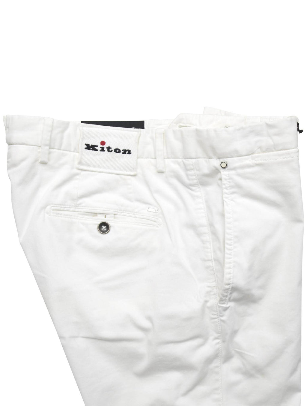 Kiton White Cotton Ea Short Pants
