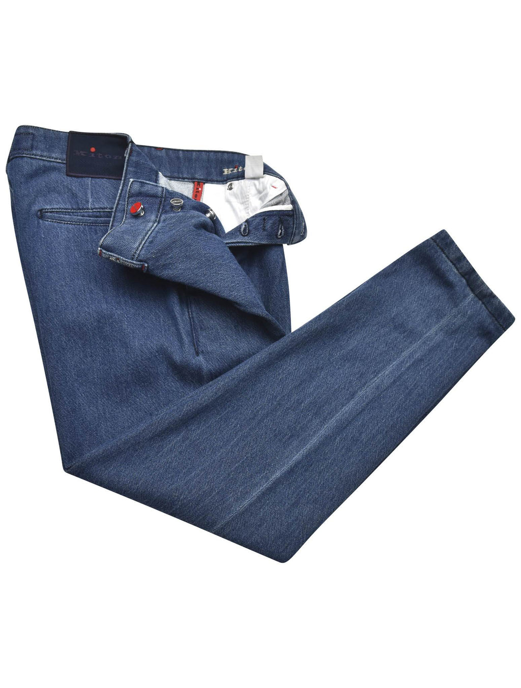 Kiton Kiton Blue Cotton Pants Blue 001