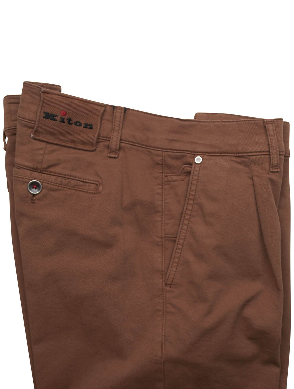Kiton Brown Cotton Ea Pants