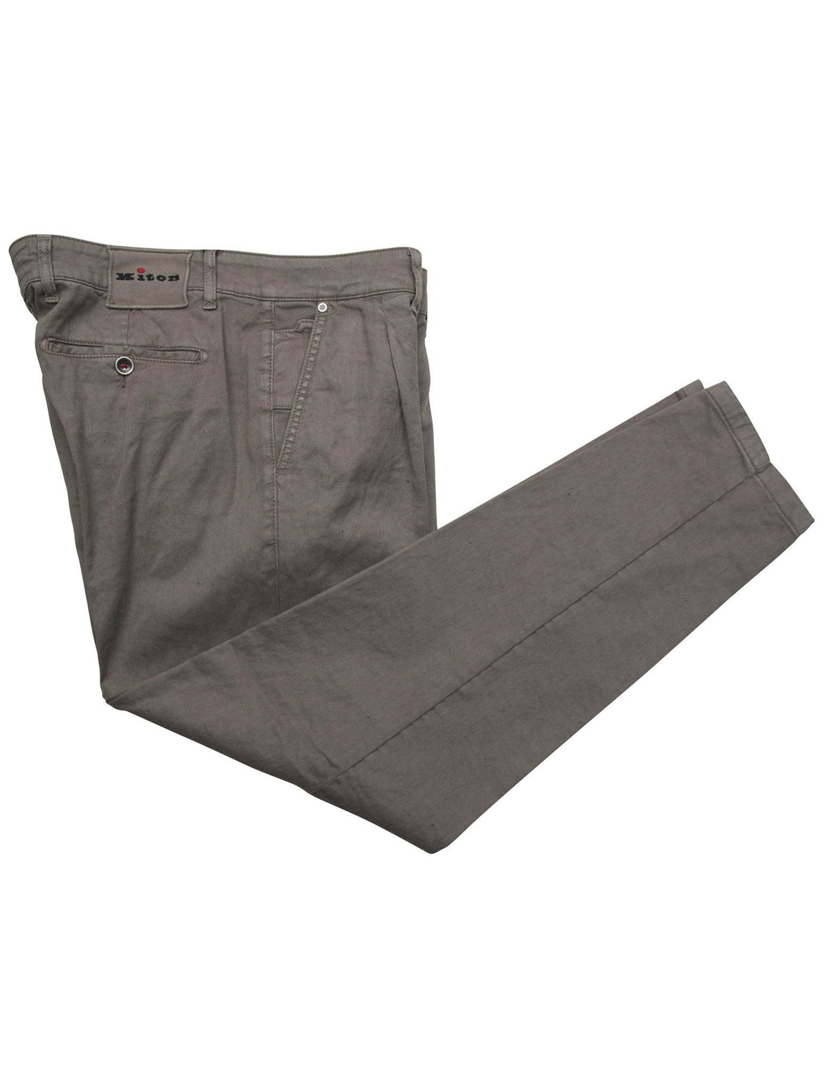 Kiton Gray Linen Cotton Ea Pants