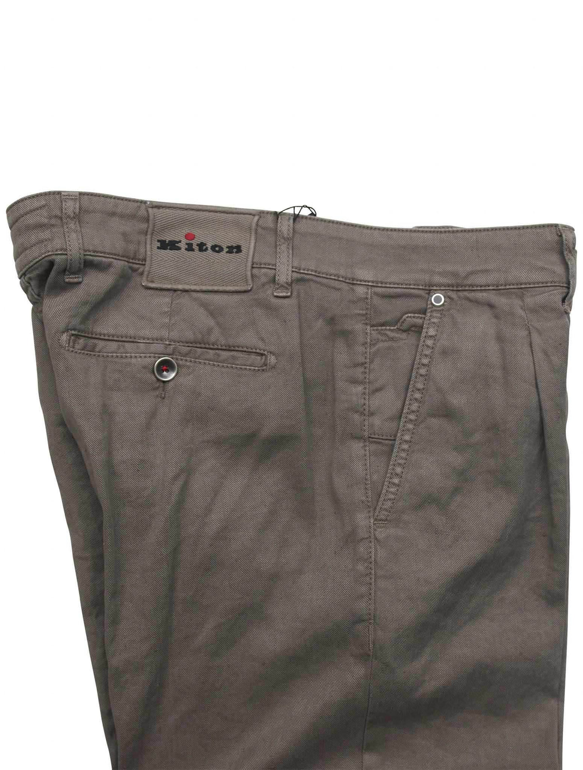 Kiton Gray Linen Cotton Ea Pants