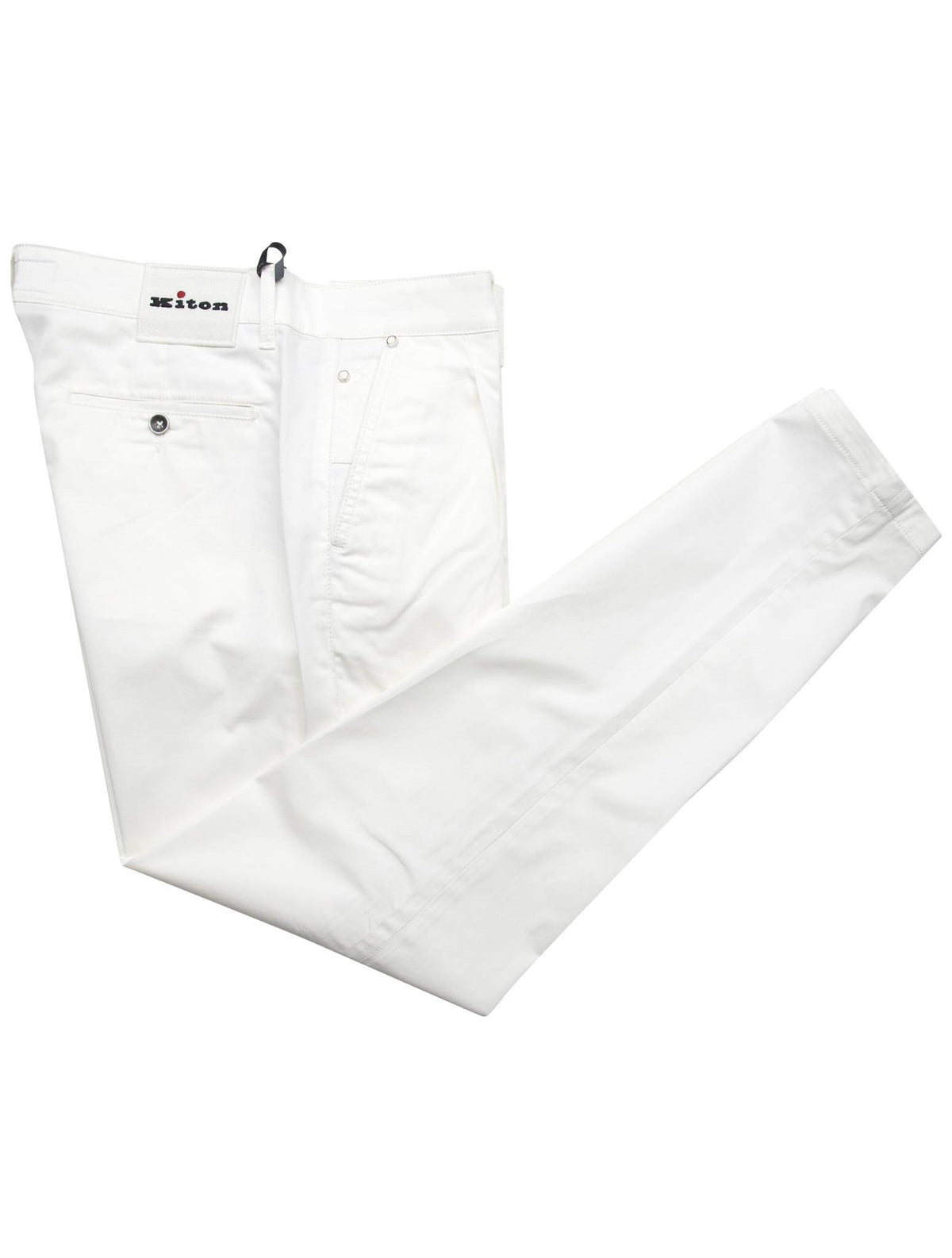 Kiton White Cotton Ea Pants