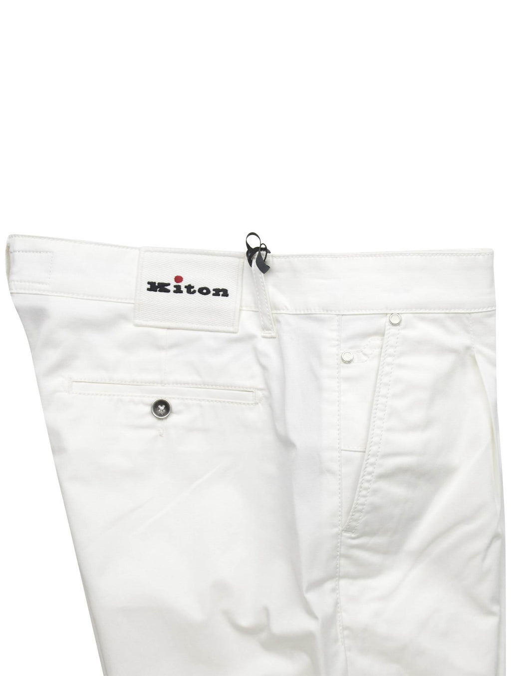 Kiton White Cotton Ea Pants