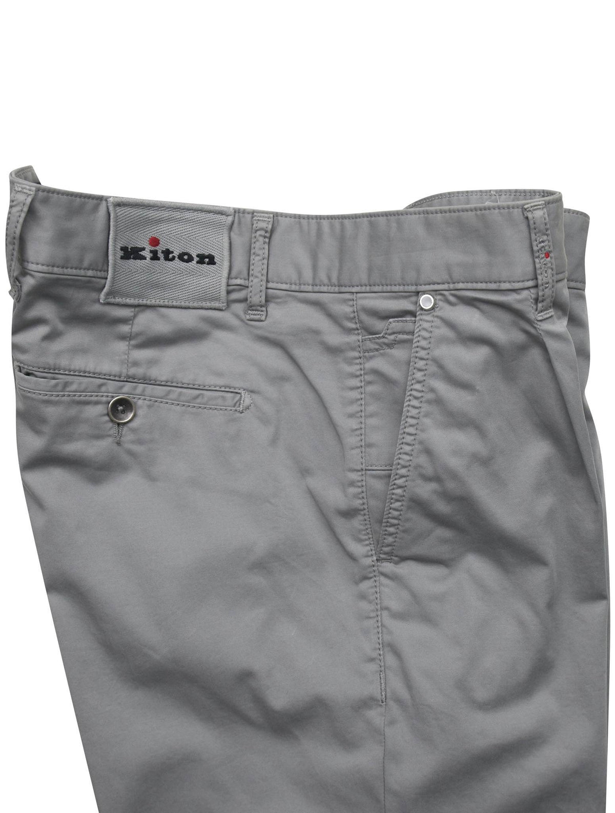 Kiton Gray Cotton Ea Pants
