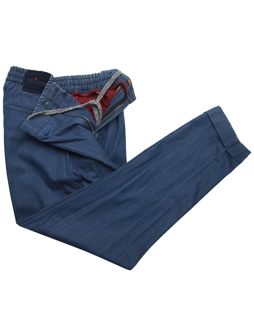 Kiton Kiton Blue Cotton Ea Pants Blue 001