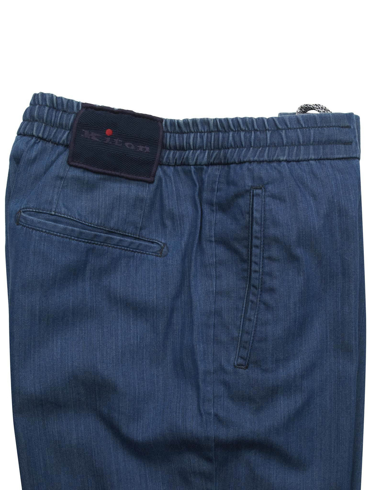 Kiton Blue Cotton Ea Pants