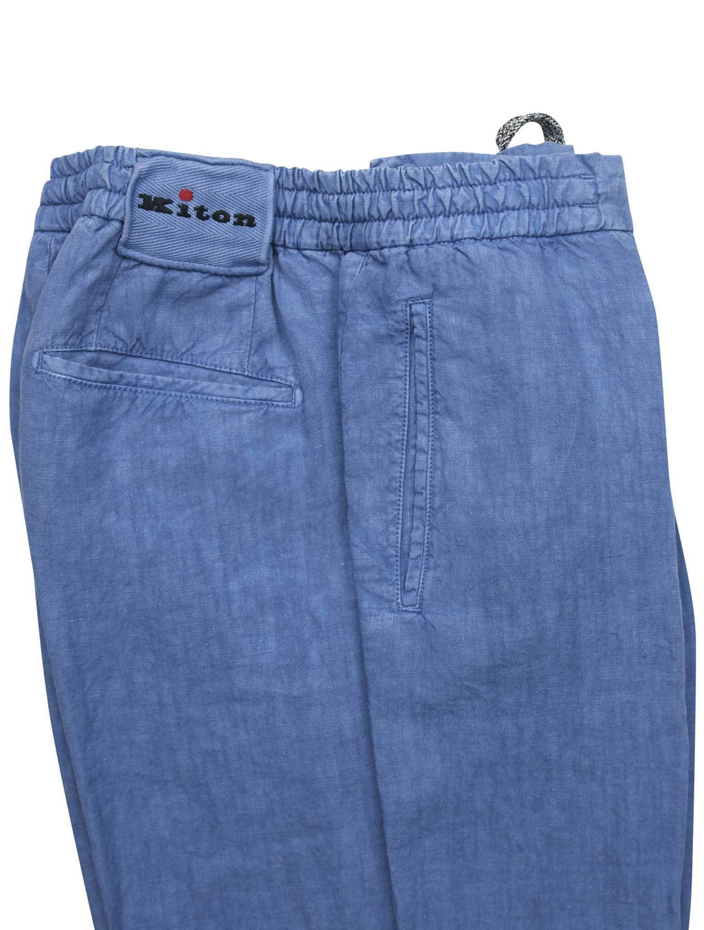 Kiton Blue Linen Pants