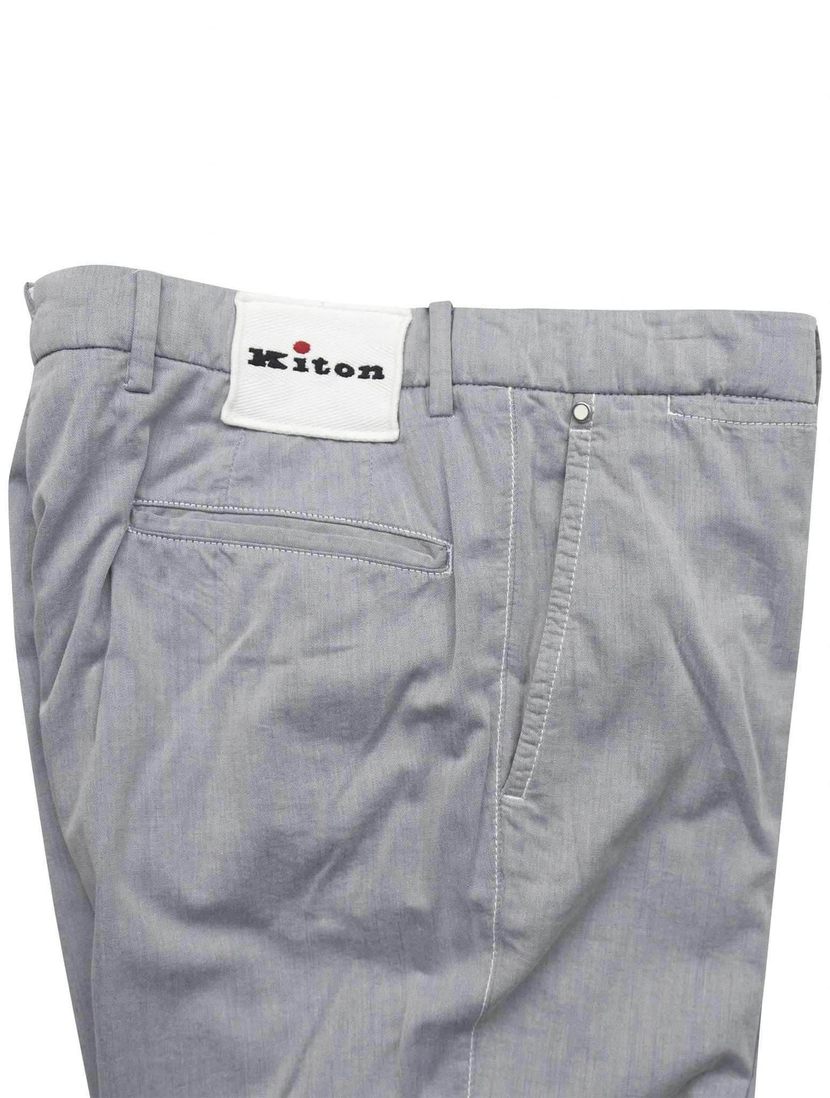 Kiton Gray Cotton Ea Pants