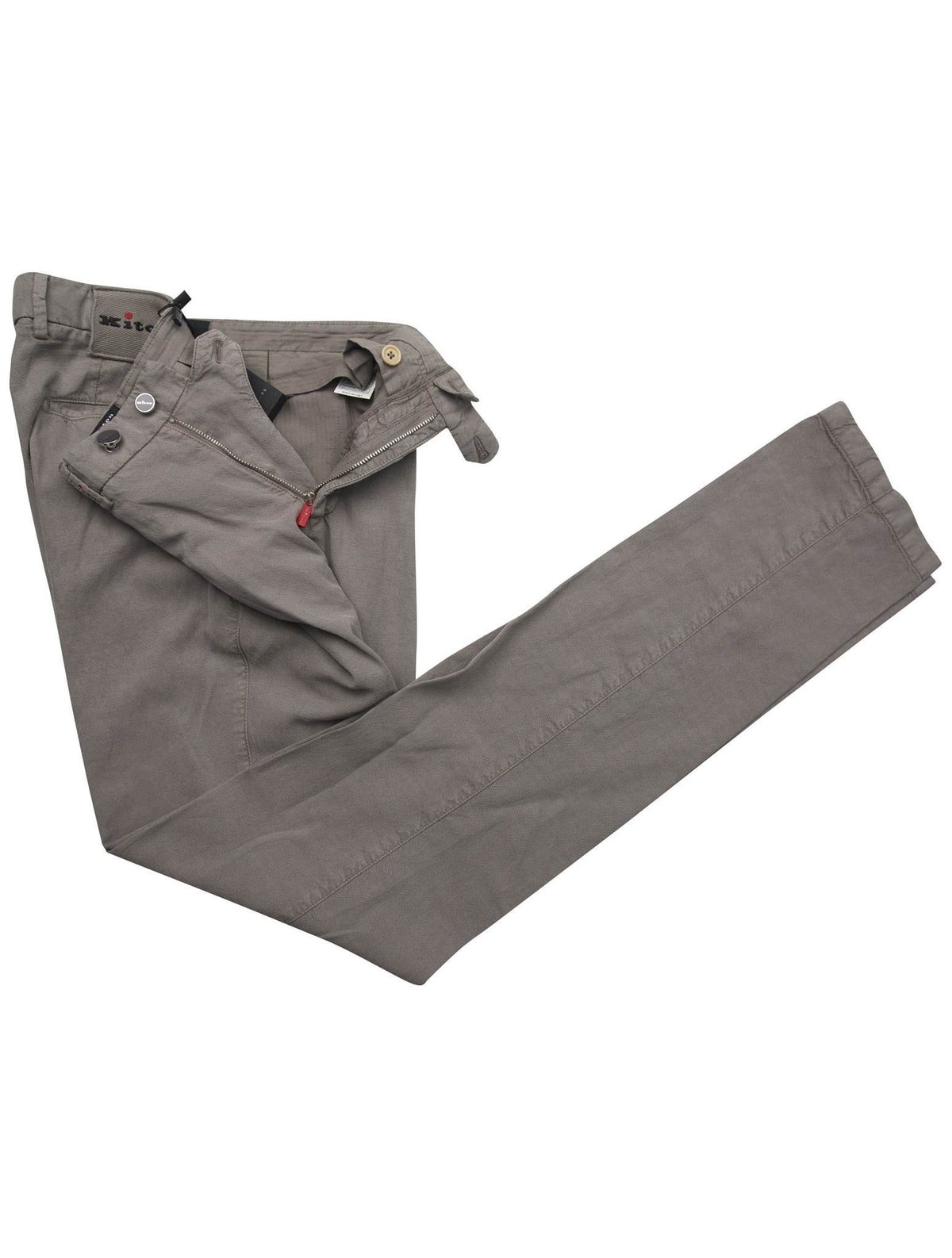 Kiton Kiton Gray Ly Linen Cotton Pants Gray 001